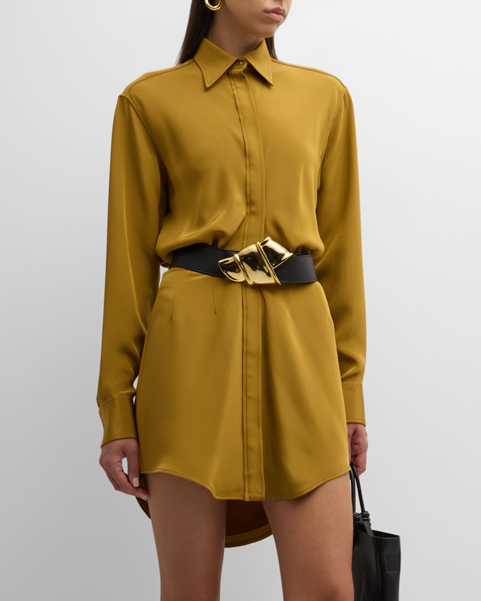 Vera Silk Crepe Shirtdress | Designer Collection | Coveti
