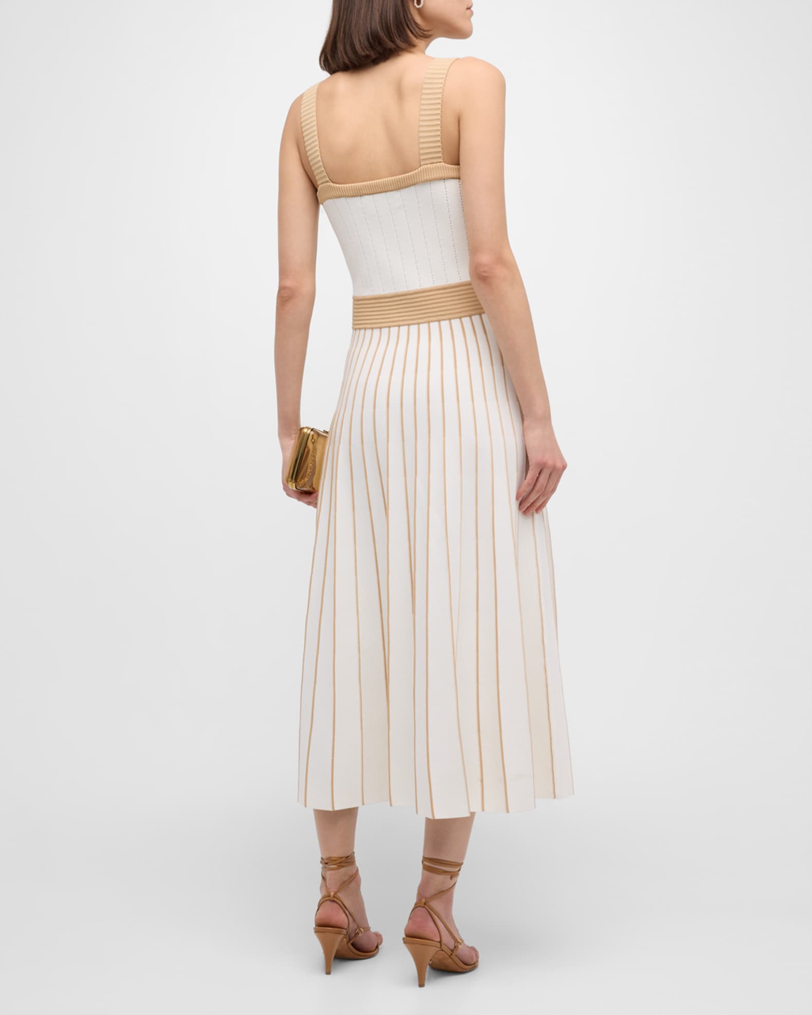 Aurora Fit & Flare Sleeveless Knit Midi Dress
