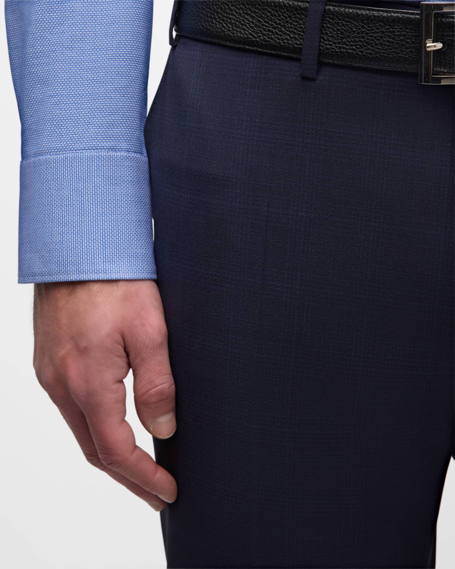 Calvin Klein Men's Skinny Fit Tonal Plaid Wool Suit Jacket Purple Size 40 main image 1