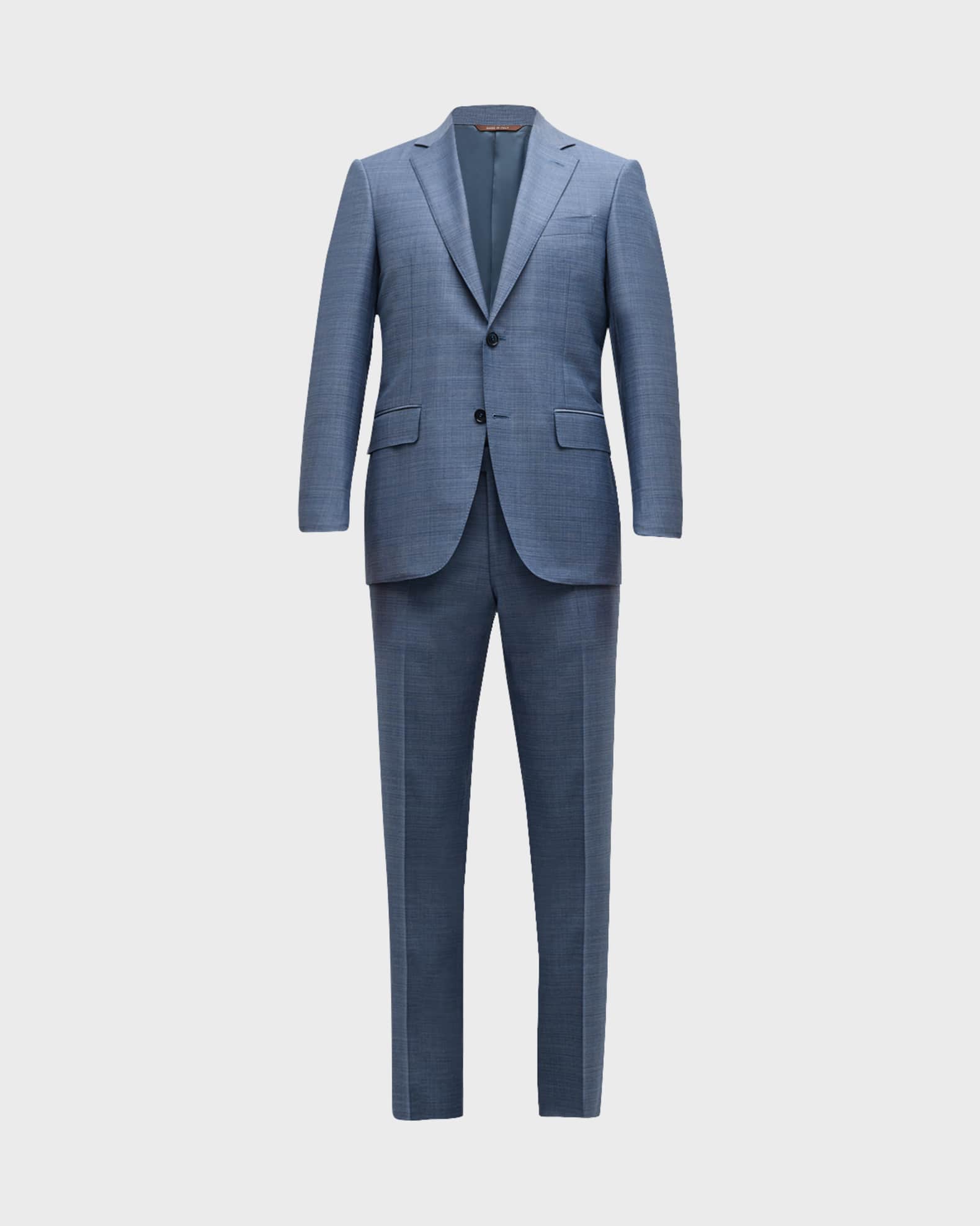 Canali Men's Heathered Wool Suit