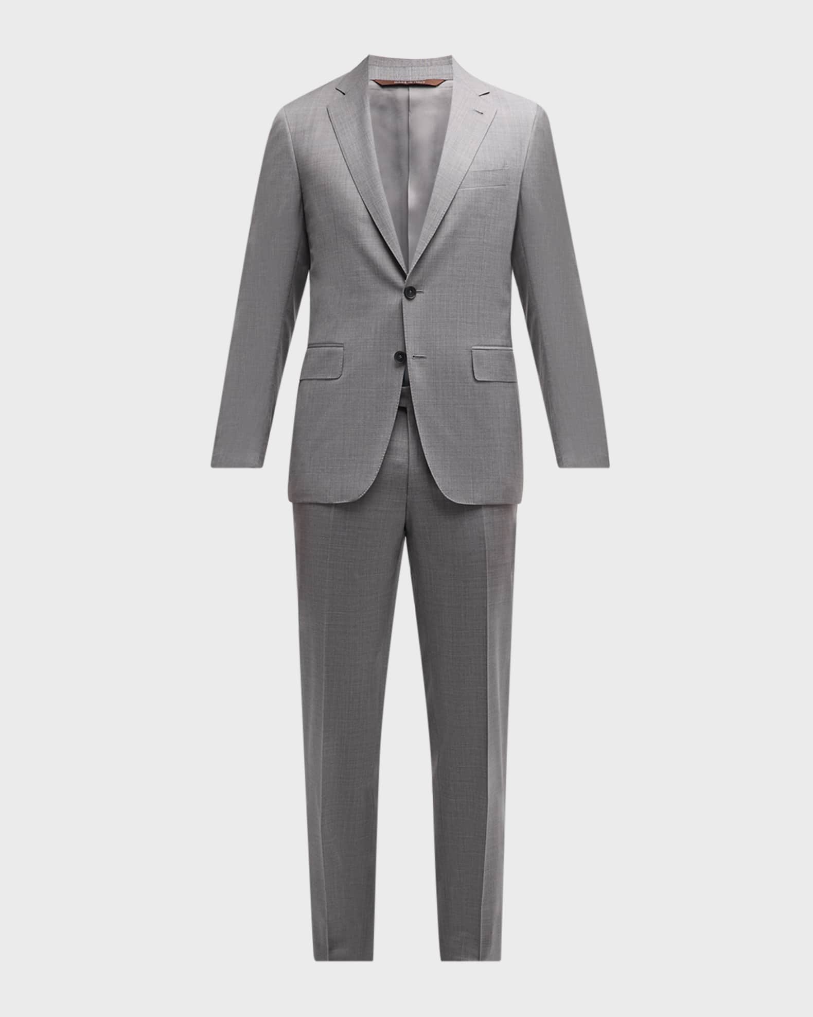 Canali Men's Super 130s Wool Heathered Suit