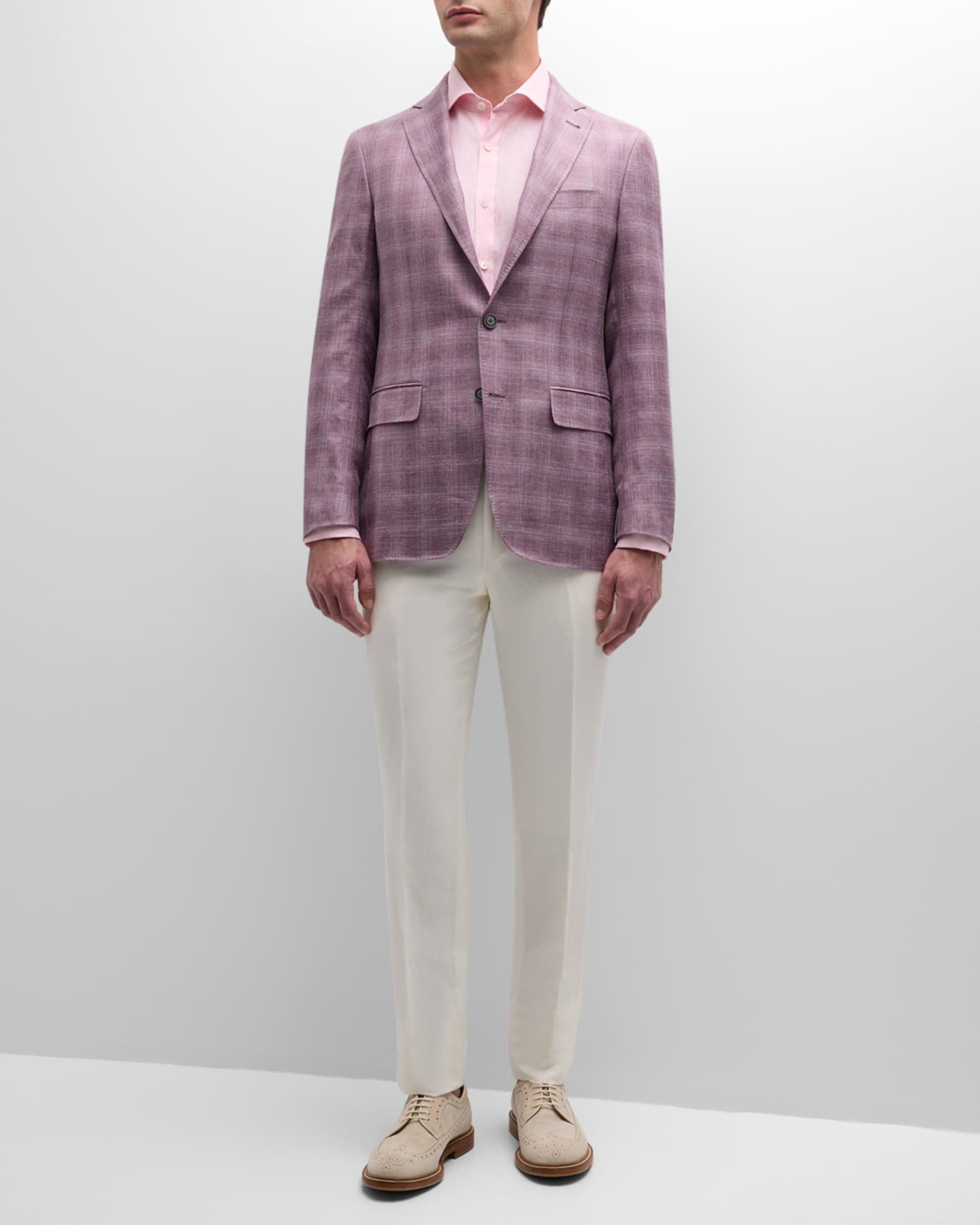 Men's Tonal Plaid Sport Coat - Thumbnail 2