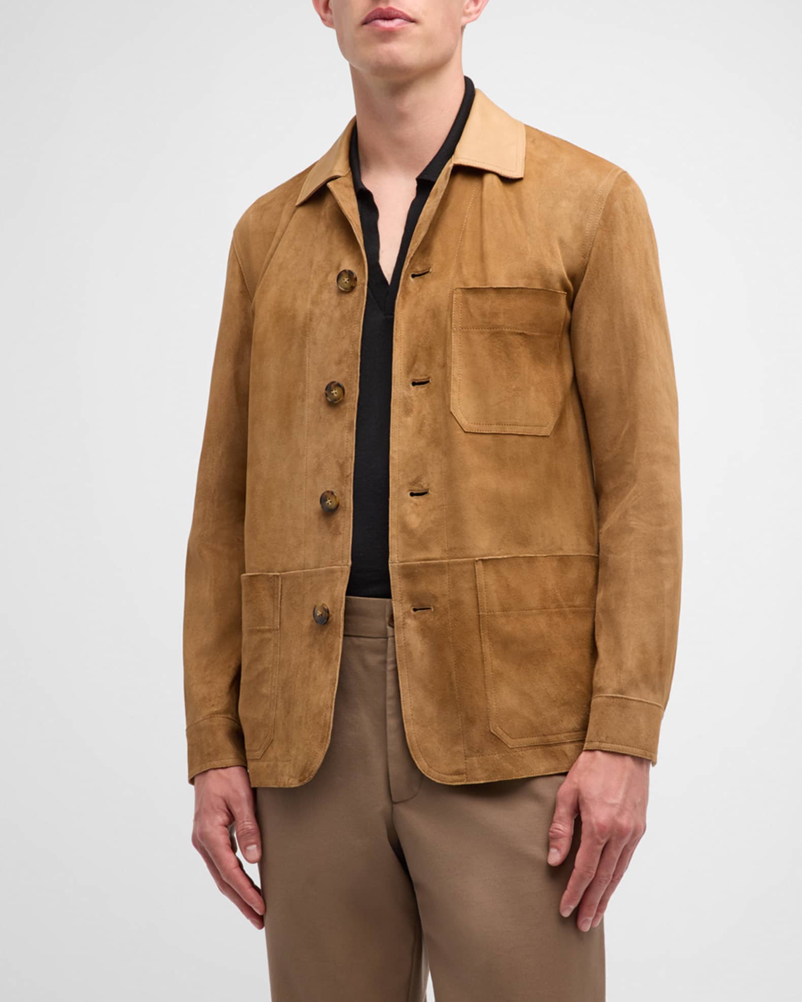 Canali suede jacket sale
