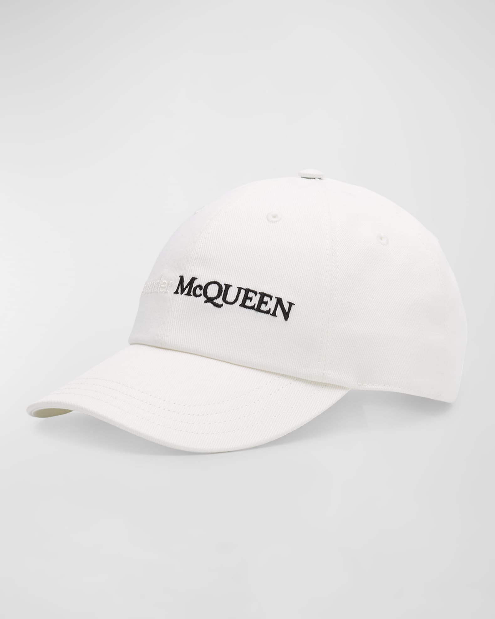 Alexander McQueen Men's Bicolor Logo 6-Panel Baseball Hat