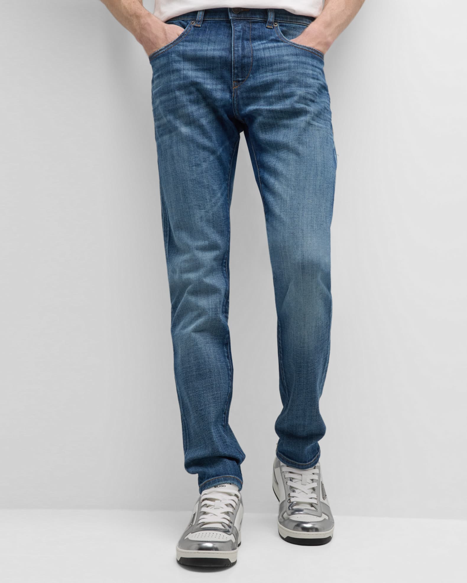 Diesel - D-Strukt L.30 - Jeans Uomo Slim Fit Con Vita Media, Lavaggio Azzurro Denim Comfort