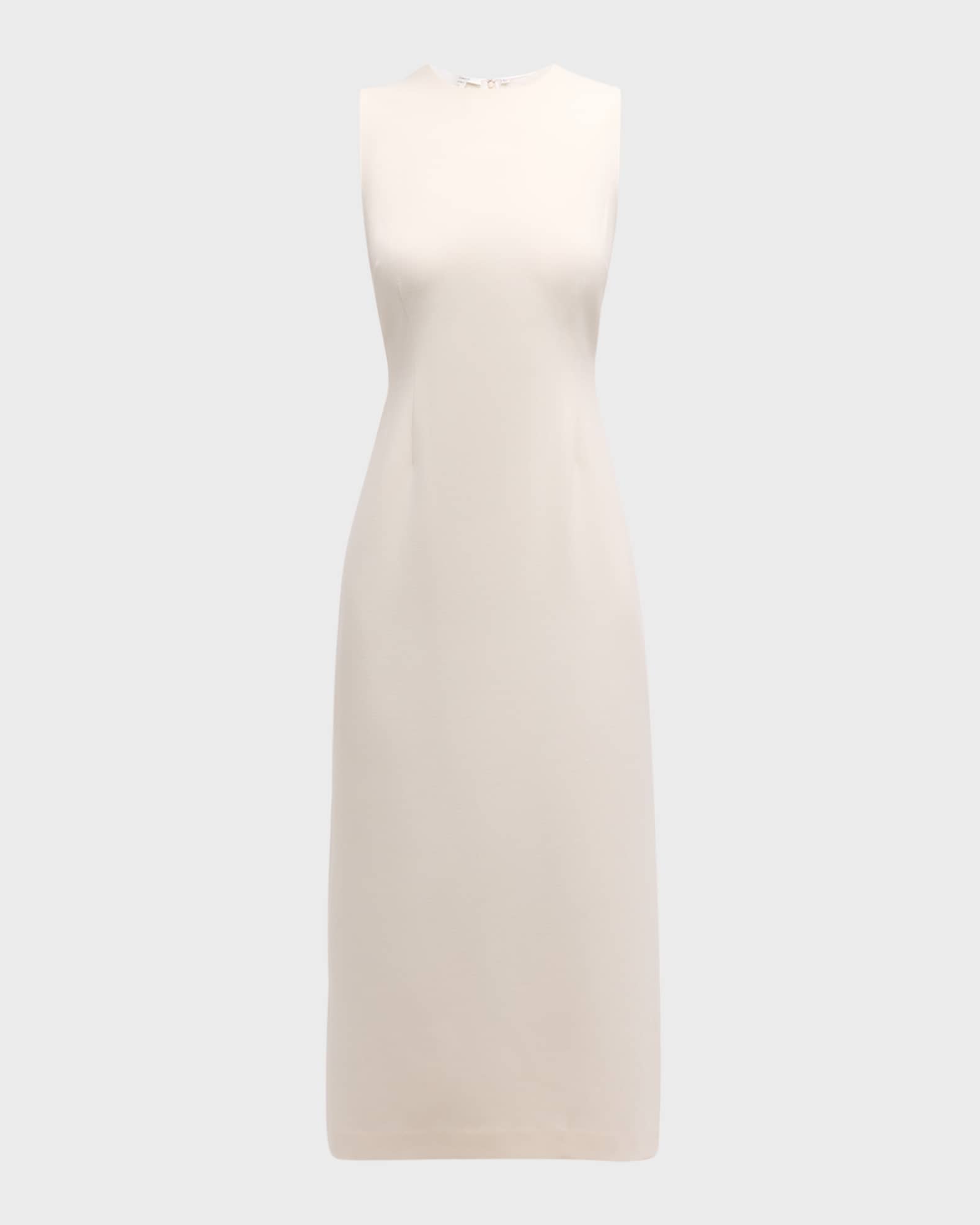 Vince Crewneck Sleeveless Midi Sheath Dress