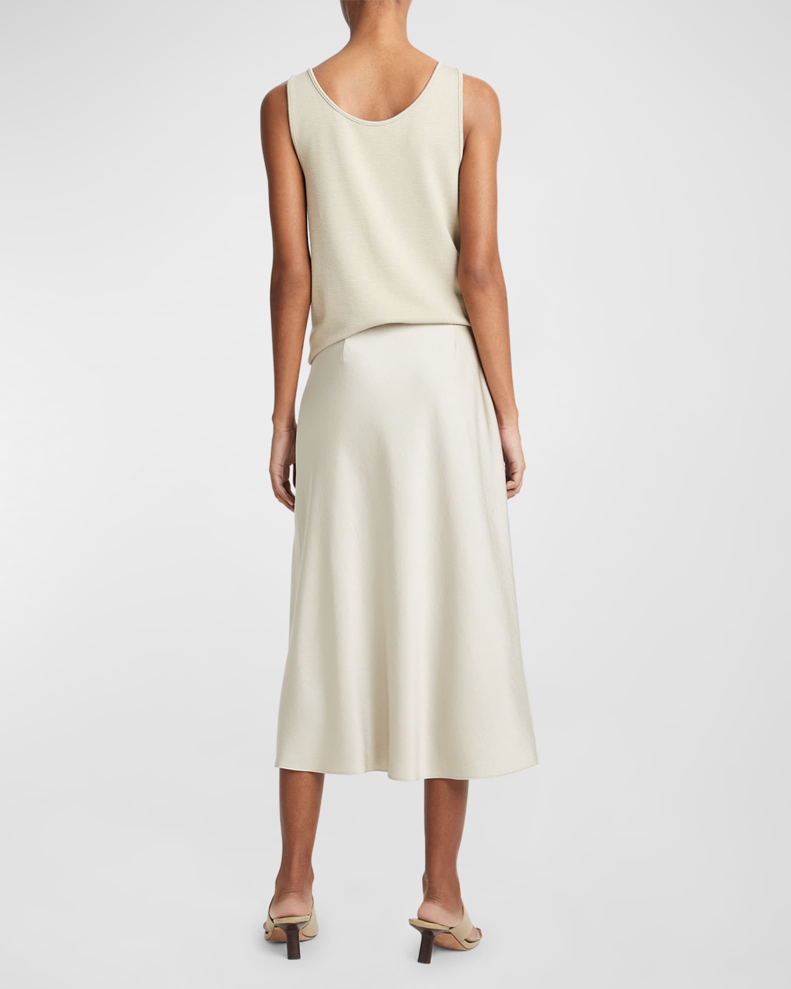 Vince Satin Midi Slip Skirt Neiman Marcus