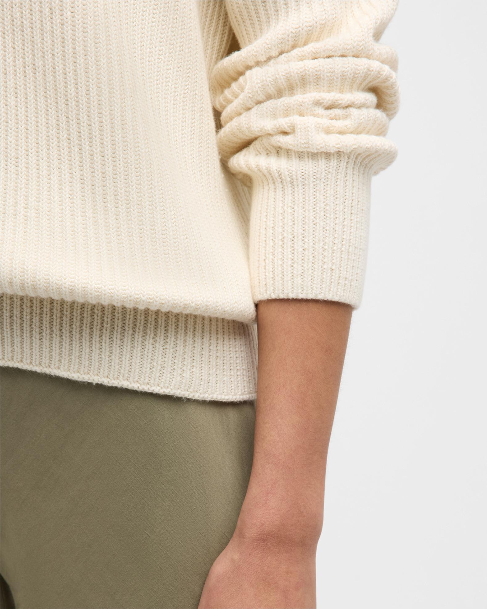 Vince Ribbed Funnel-Neck Cotton Cashmere Sweater | Neiman Marcus