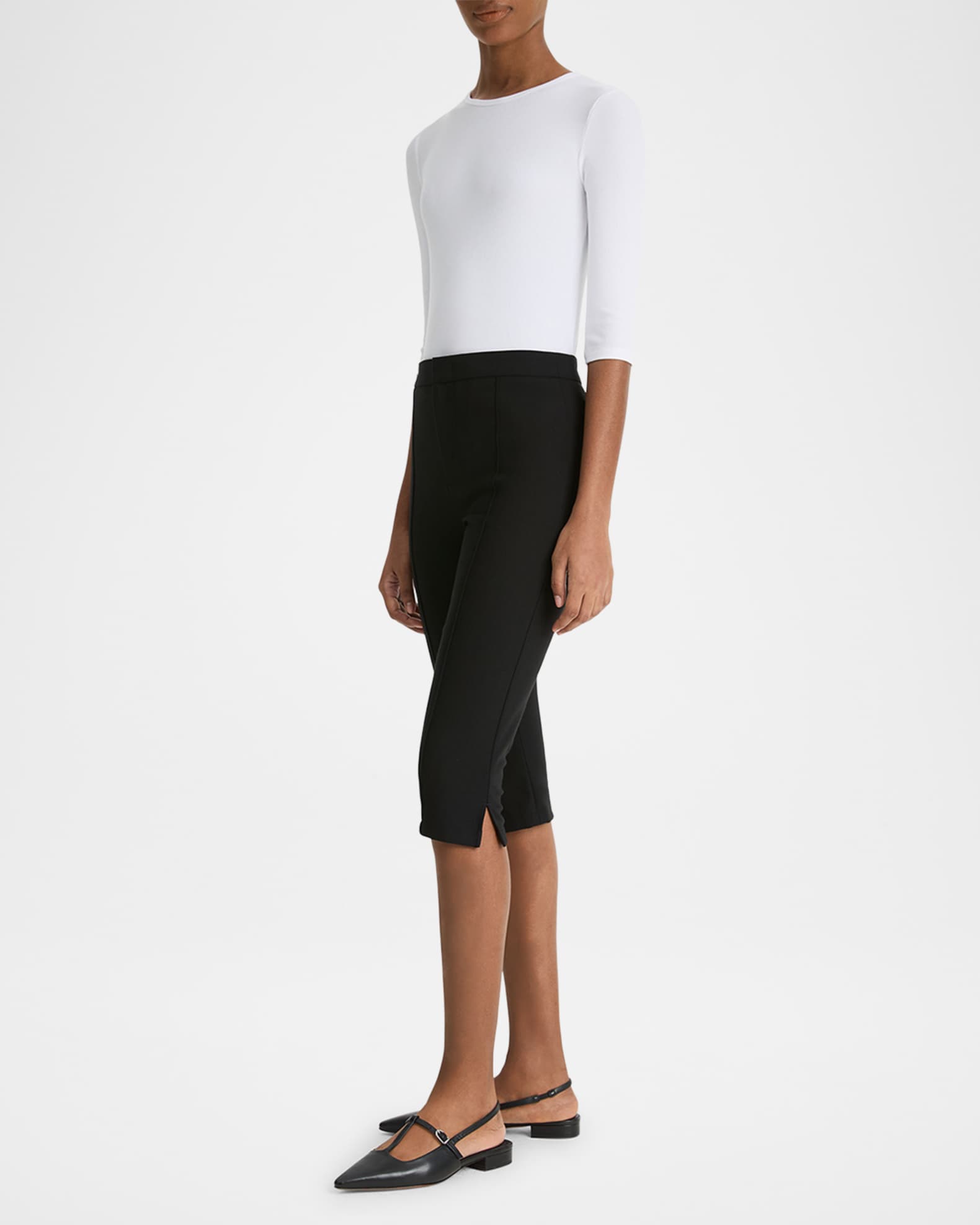Mid-Rise Slim-Fit Capris 1