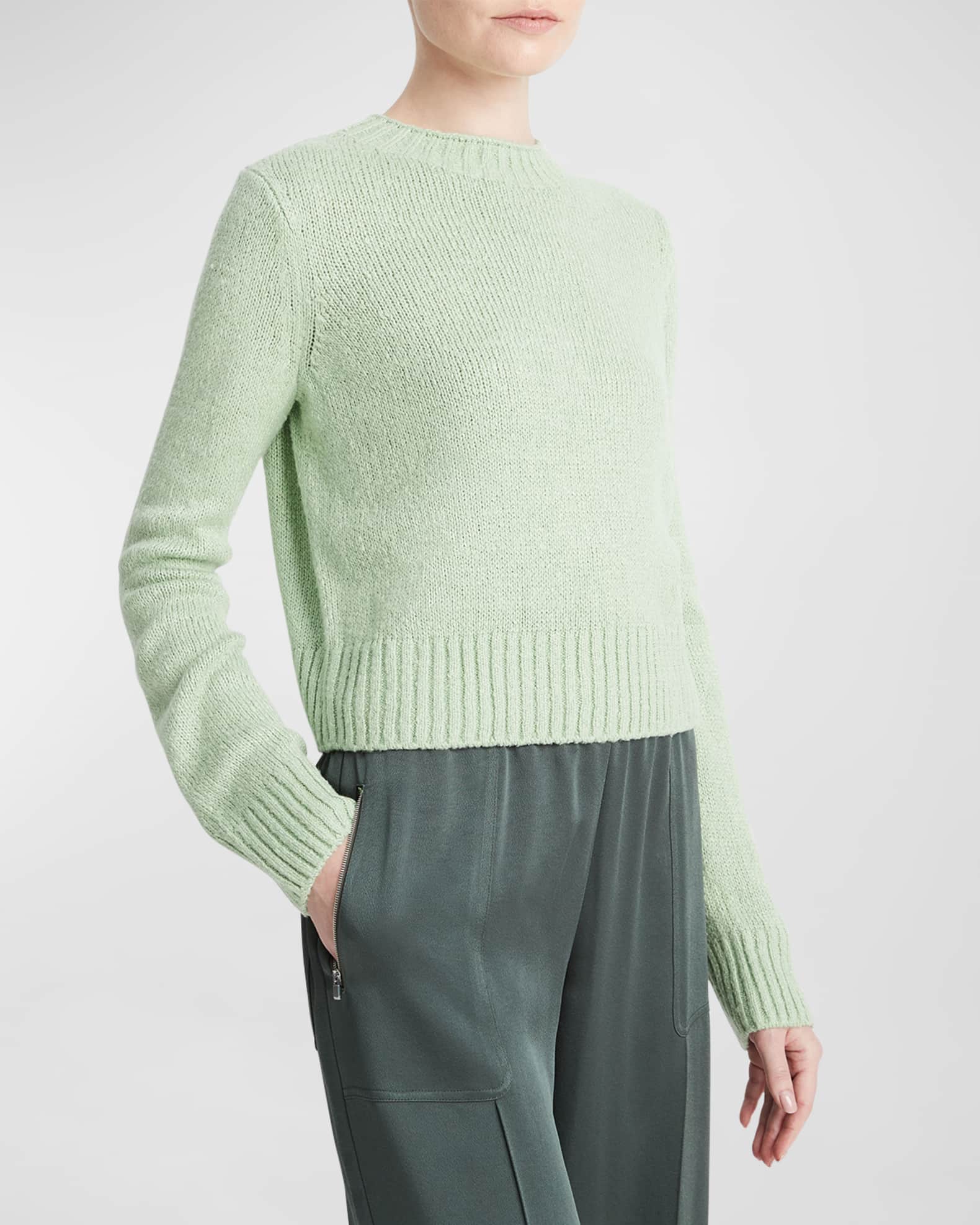 Vince Plush Silk Knit Crew Sweater