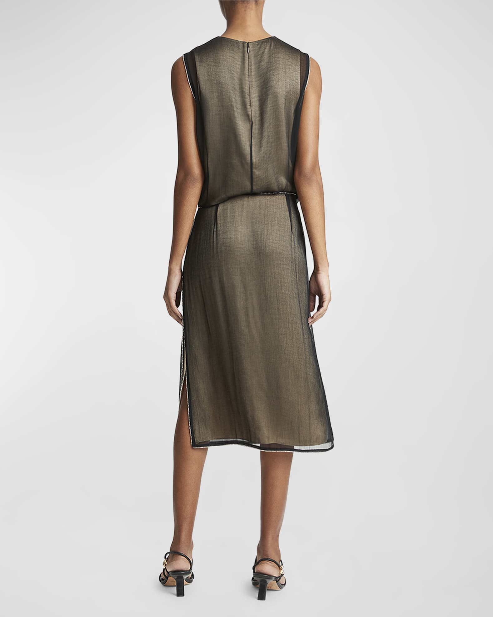 スカート Vince Black and beige viscose midi skirt スカート Vince Black and beige viscose midi skirt Vince