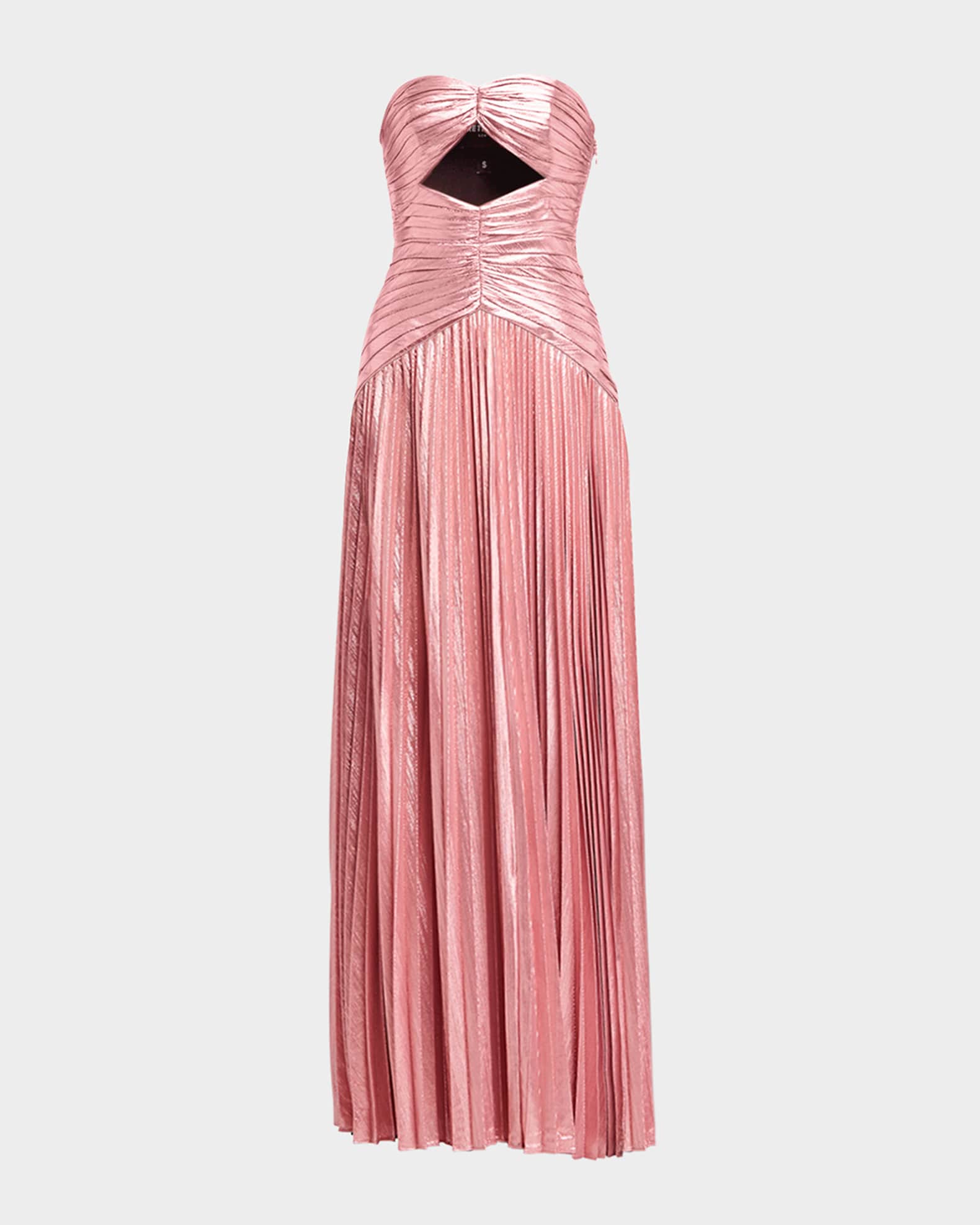 Mallory Strapless Metallic Maxi Dress 0