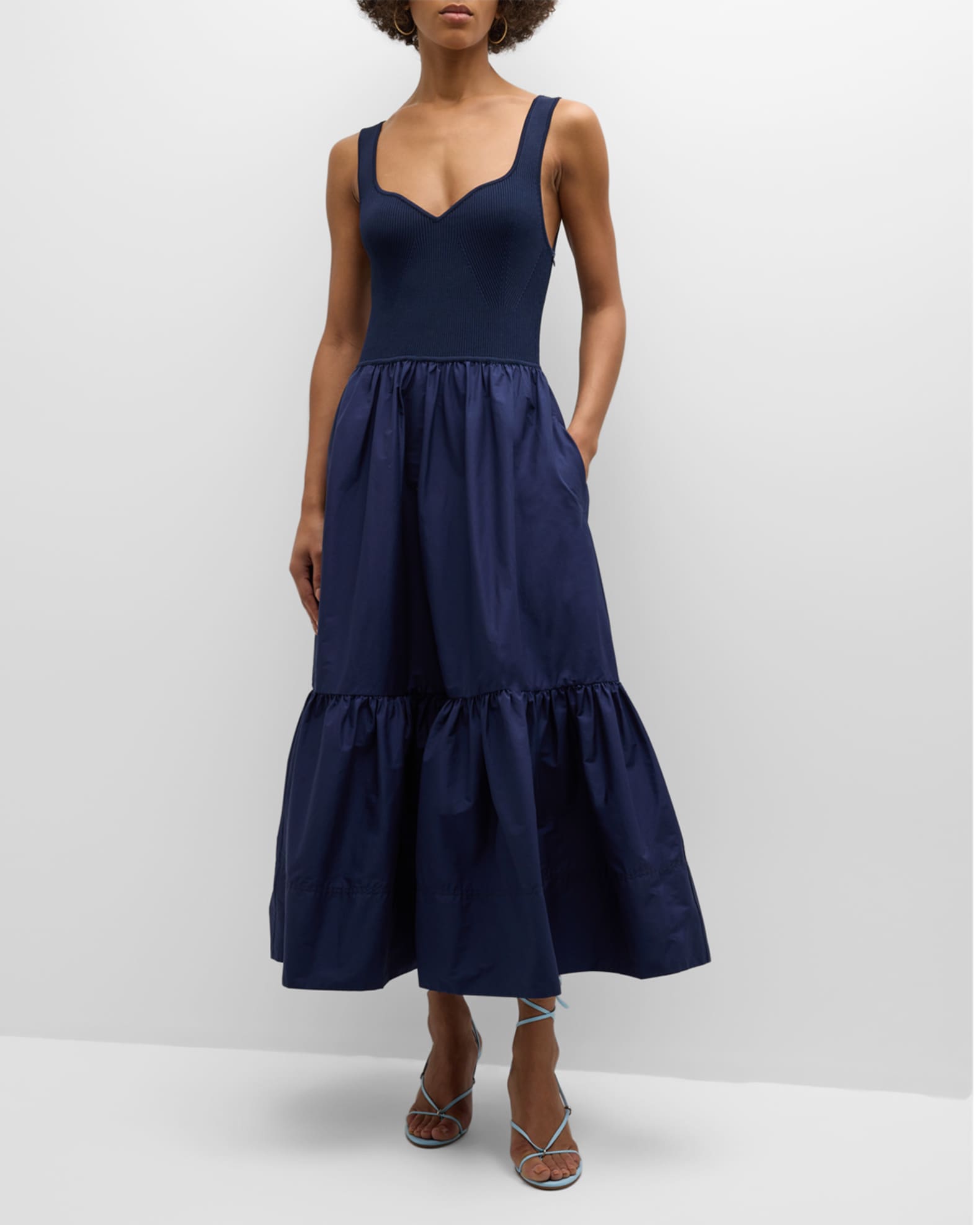 Tanya Taylor Josephina Dress Maritime Blue XL R23D332872