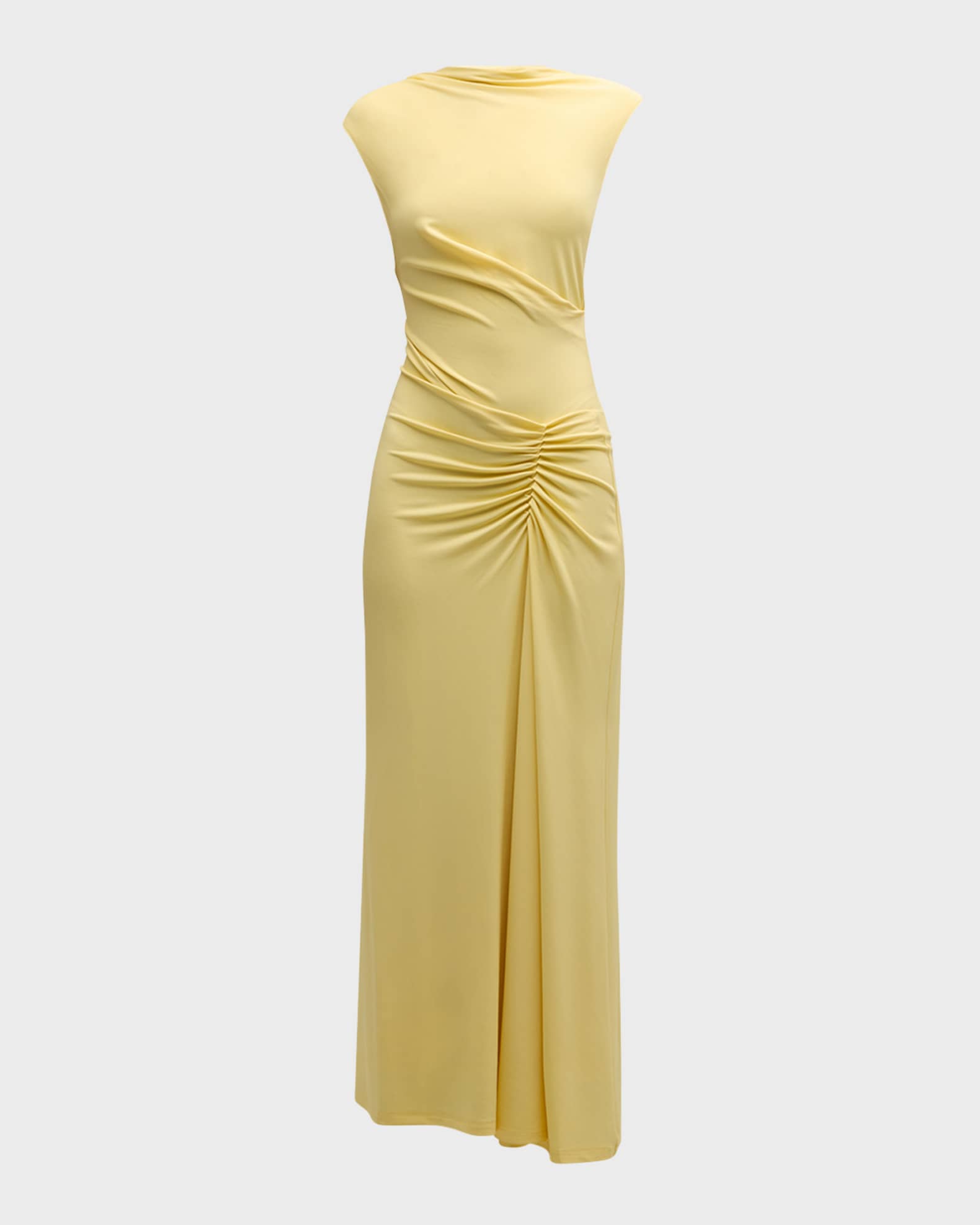 SIMKHAI Acacia Sleeveless Draped Midi Dress | Neiman Marcus