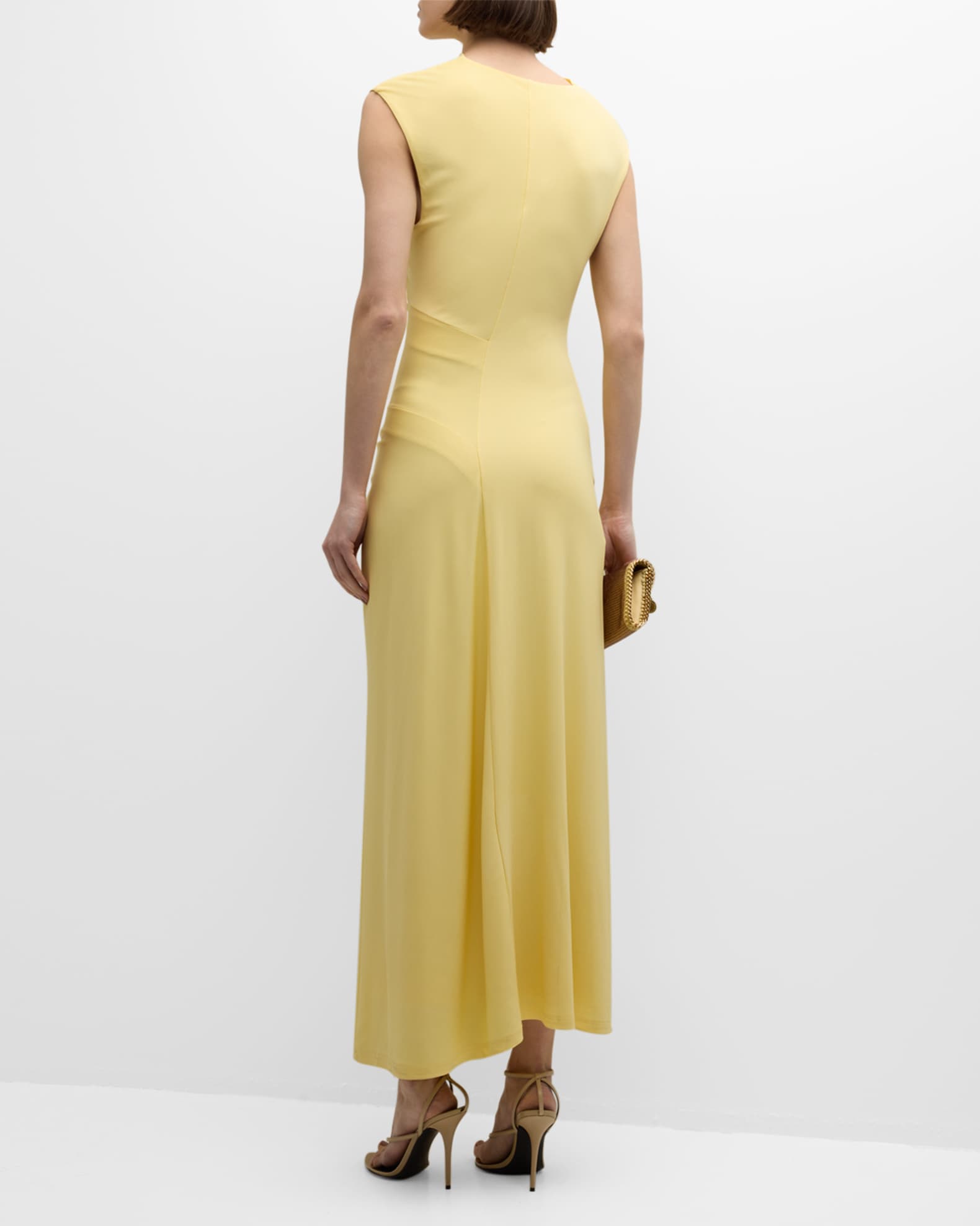 SIMKHAI Acacia Sleeveless Draped Midi Dress | Neiman Marcus