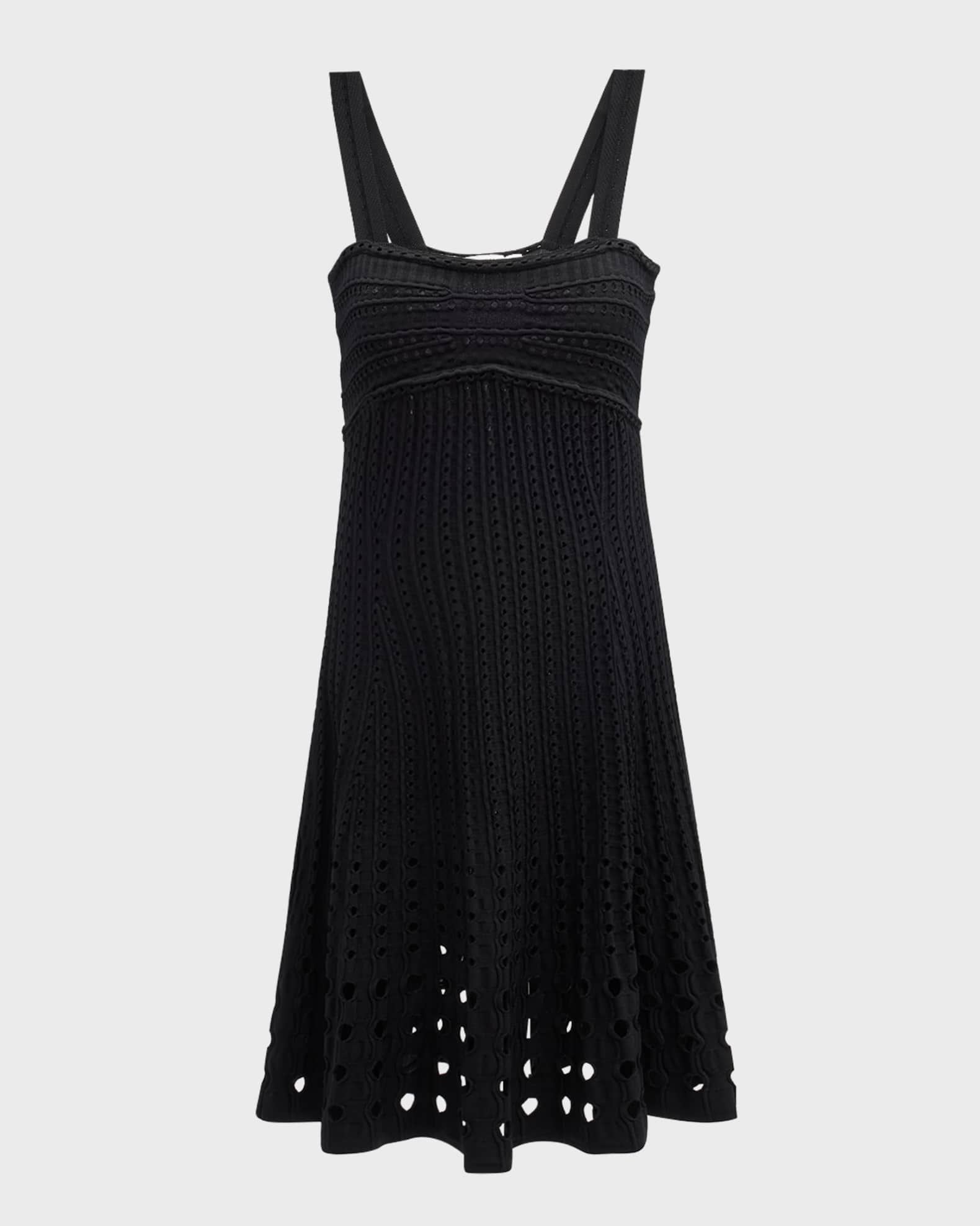 SIMKHAI Franklin Crochet Fit & Flare Mini Dress