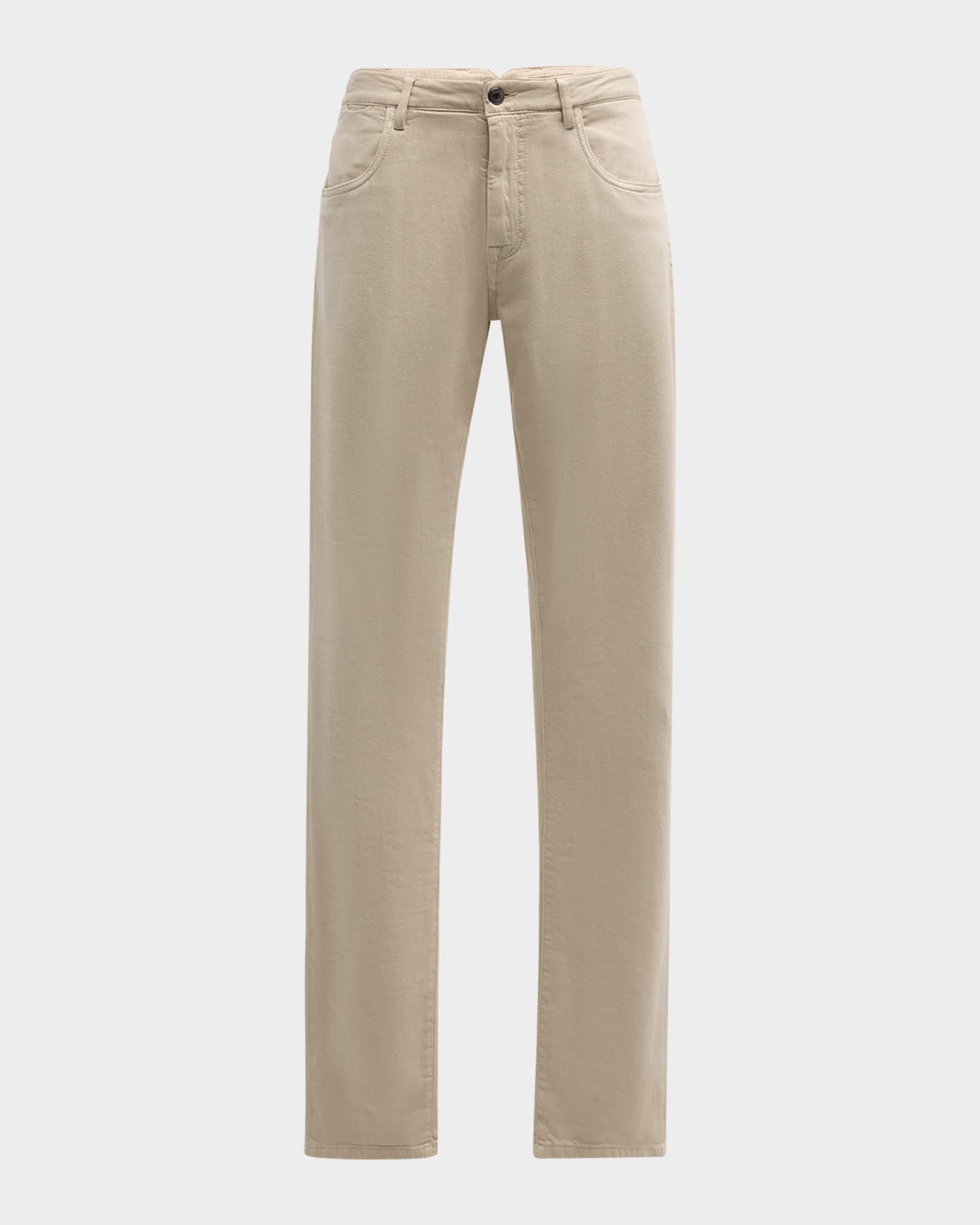 Canali Men's Slim Fit Denim Flat-Front Pants