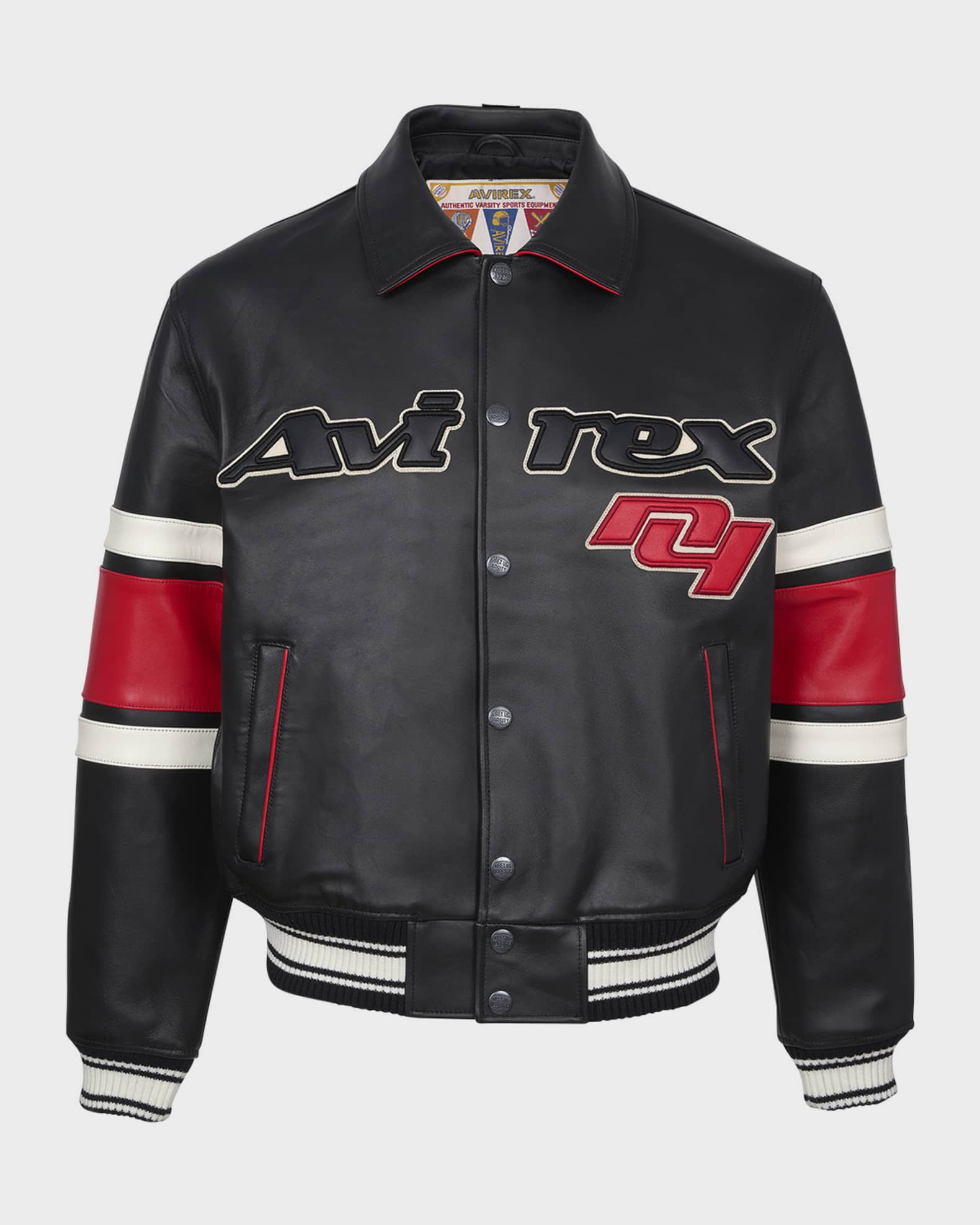 AVIREX Men's Legend Wide-Stripe Bomber Jacket | Neiman Marcus