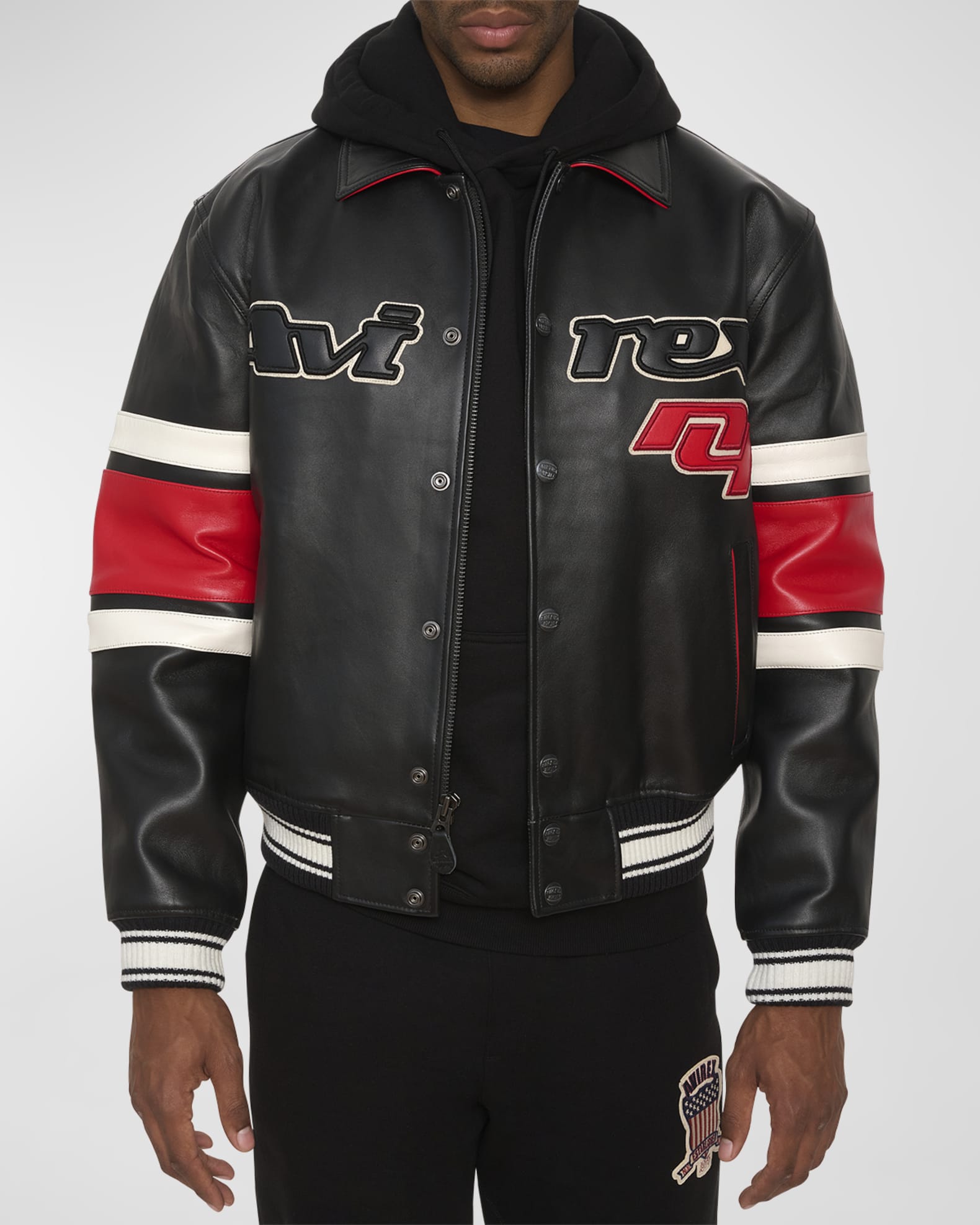 stripe detail bomber jacket