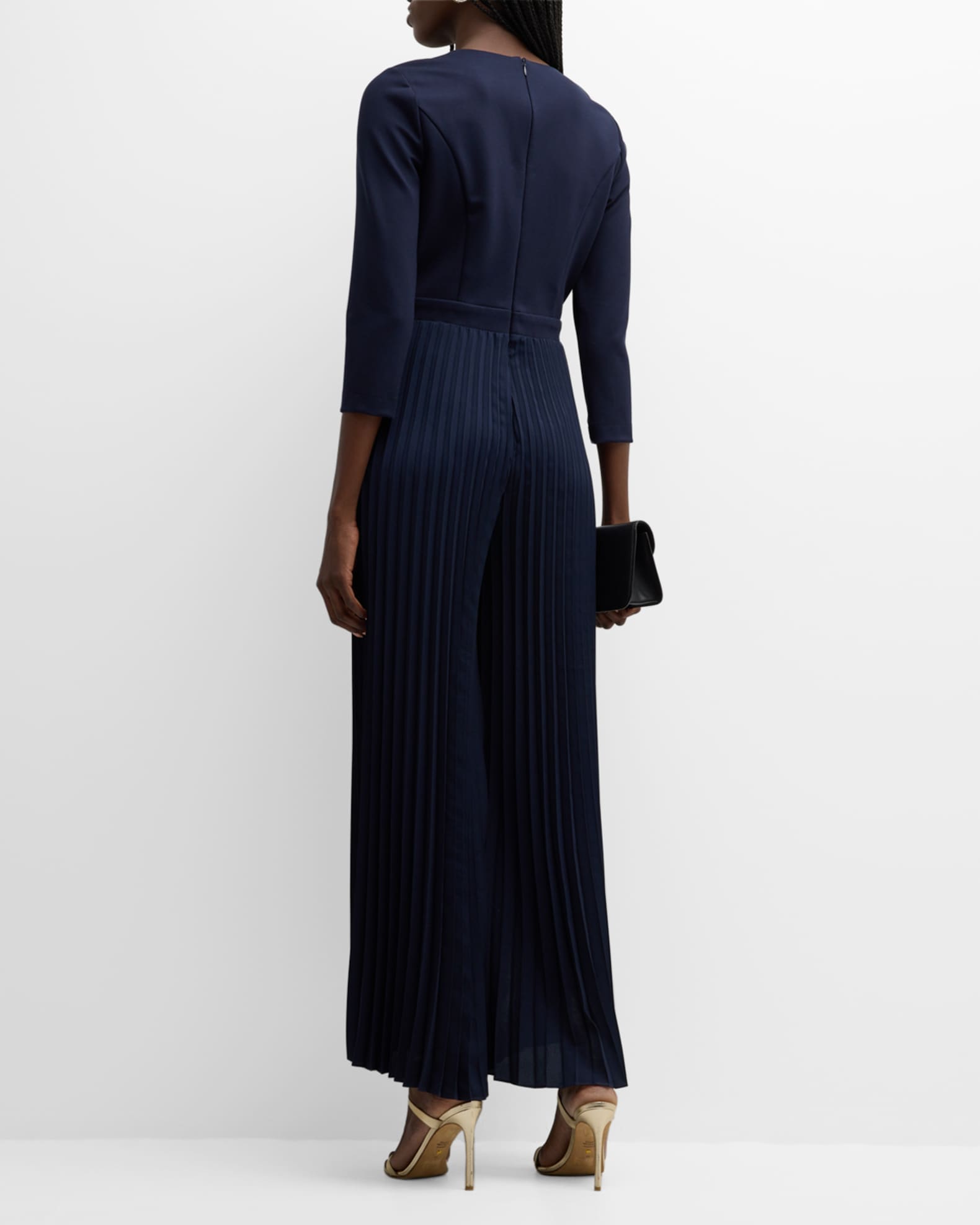 T-Tahari Pleated Jumpsuit
