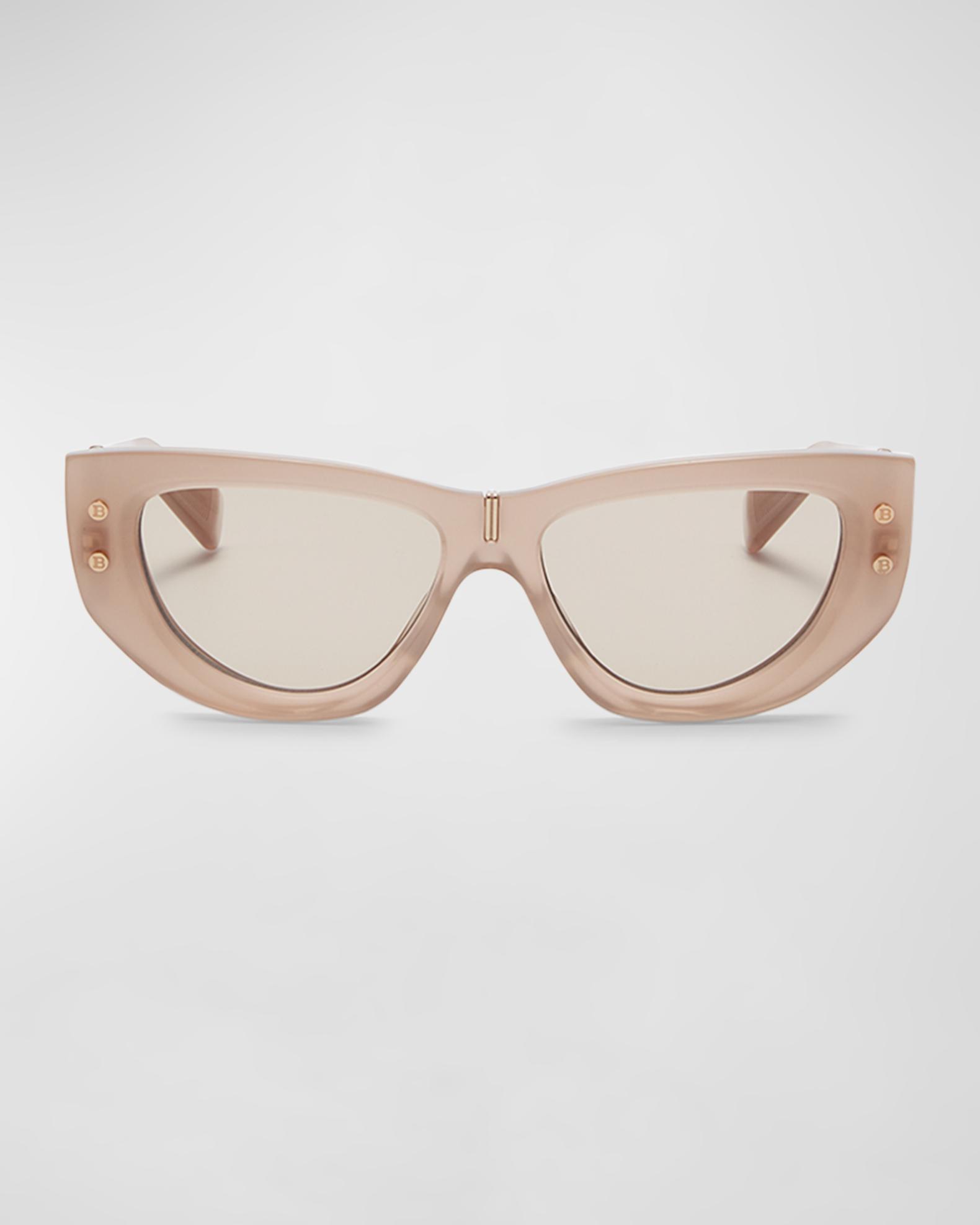 Balmain B-Muse Acetate & Titanium Cat-Eye Sunglasses 