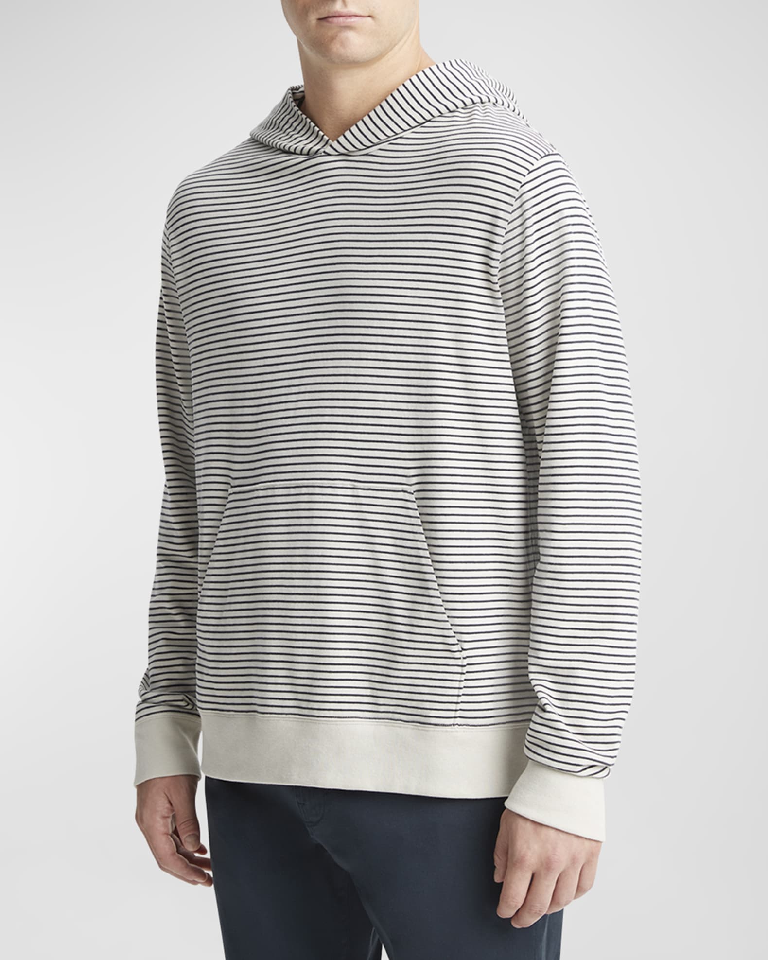 Vince Men s Sueded Jersey Striped Hoodie Neiman Marcus