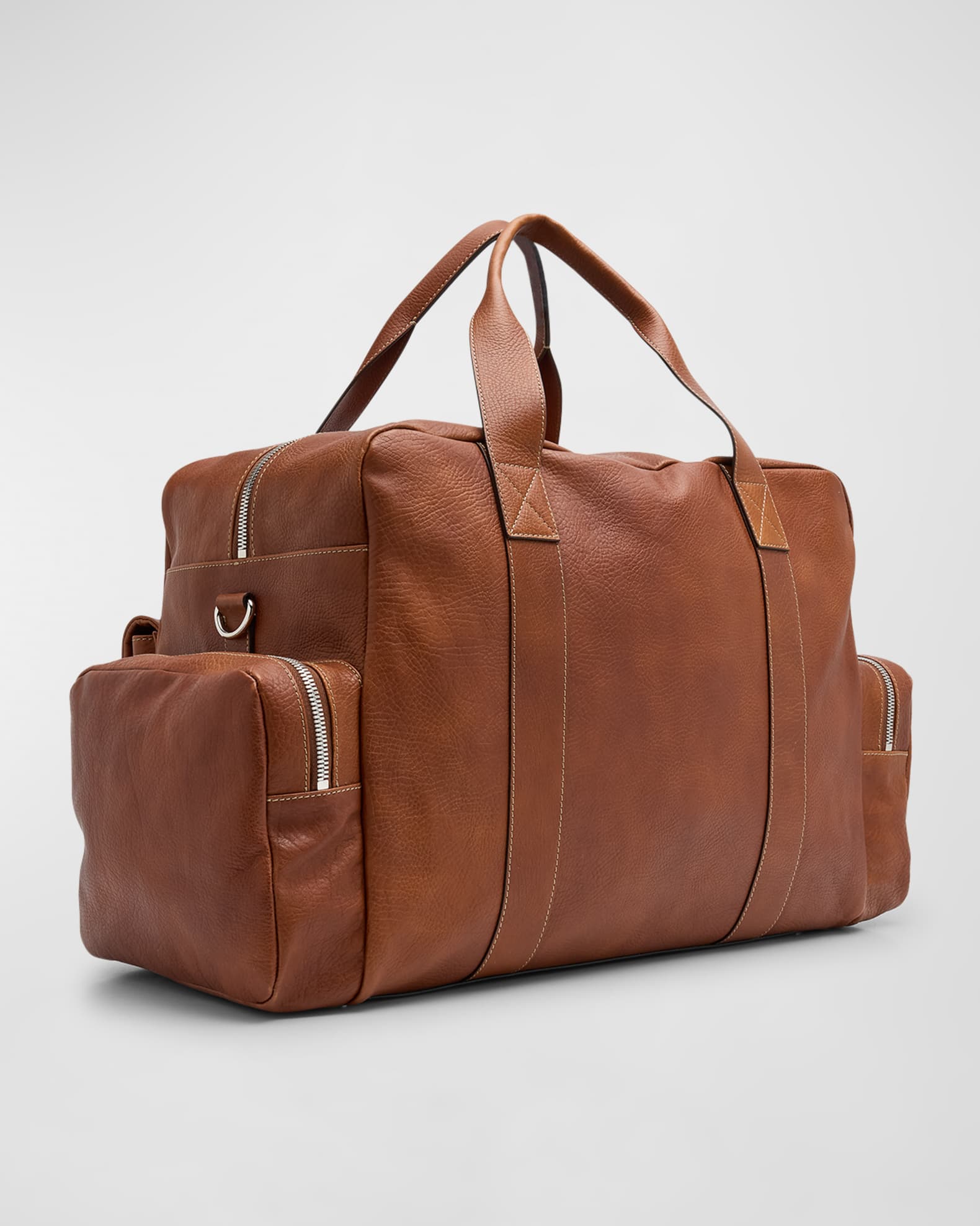 Brunello Cucinelli Men's Grained Calfskin Leisure Duffel Bag