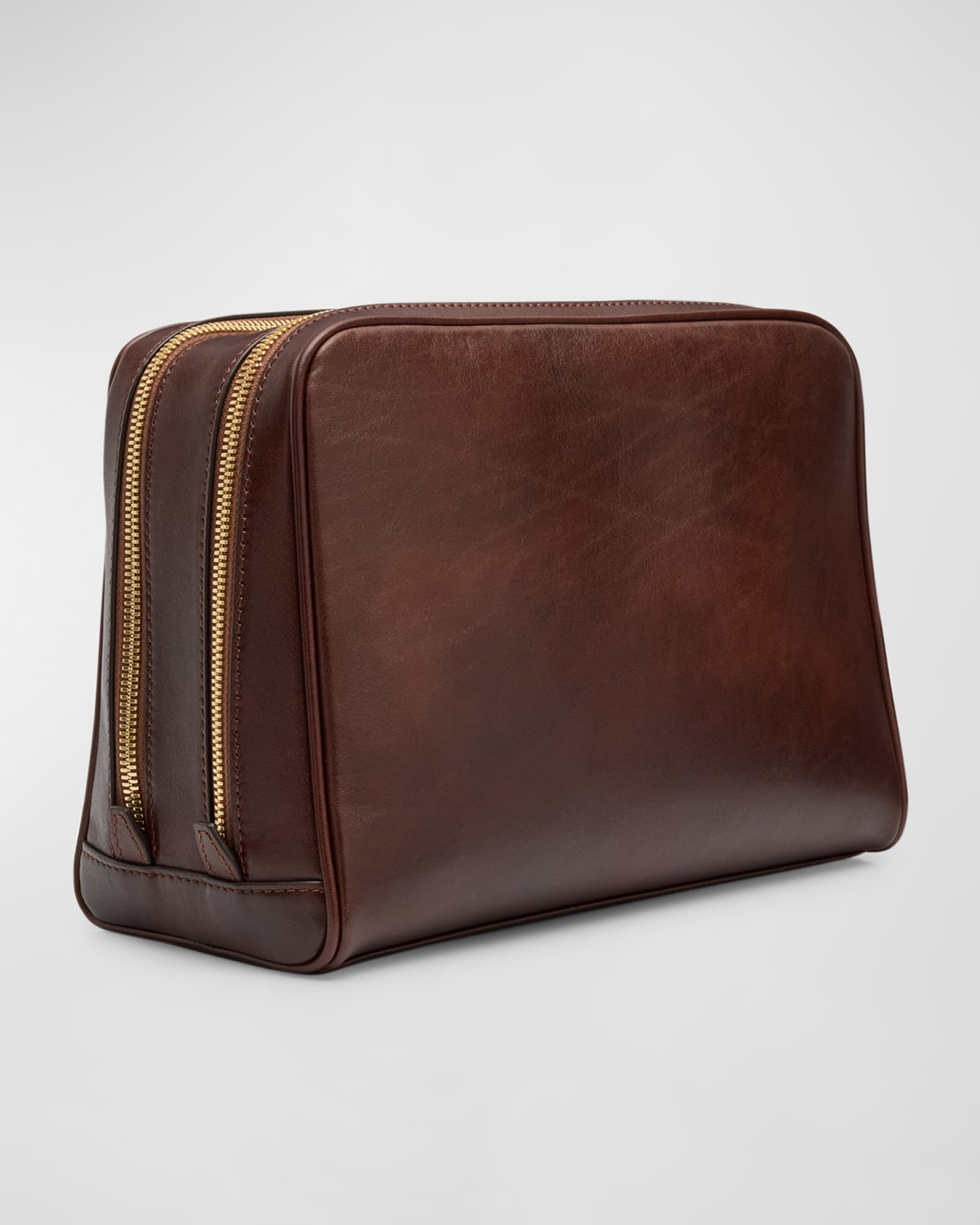 Brunello Cucinelli Men's Leather Toiletry Bag | Neiman Marcus