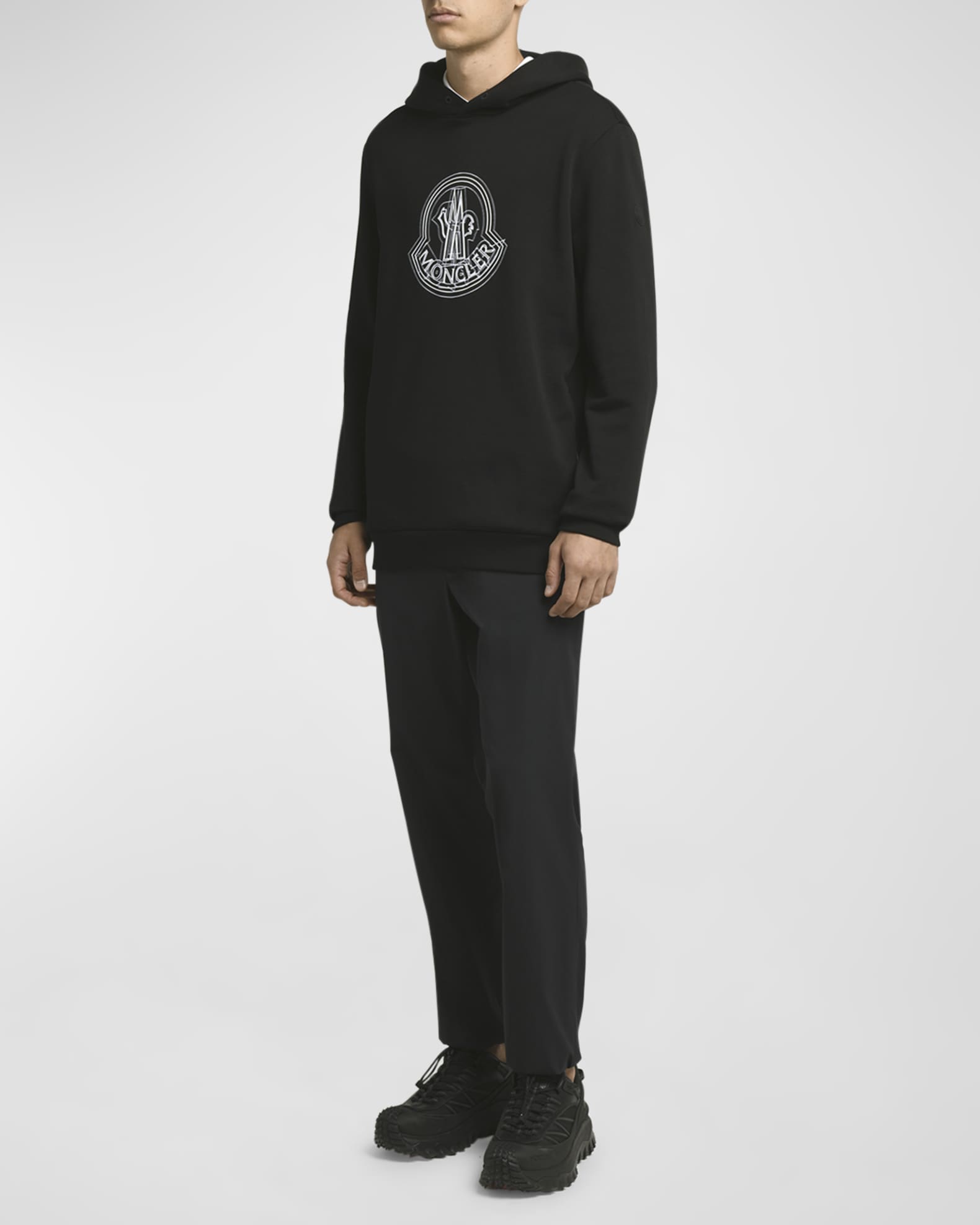 Moncler big logo hoodie best sale