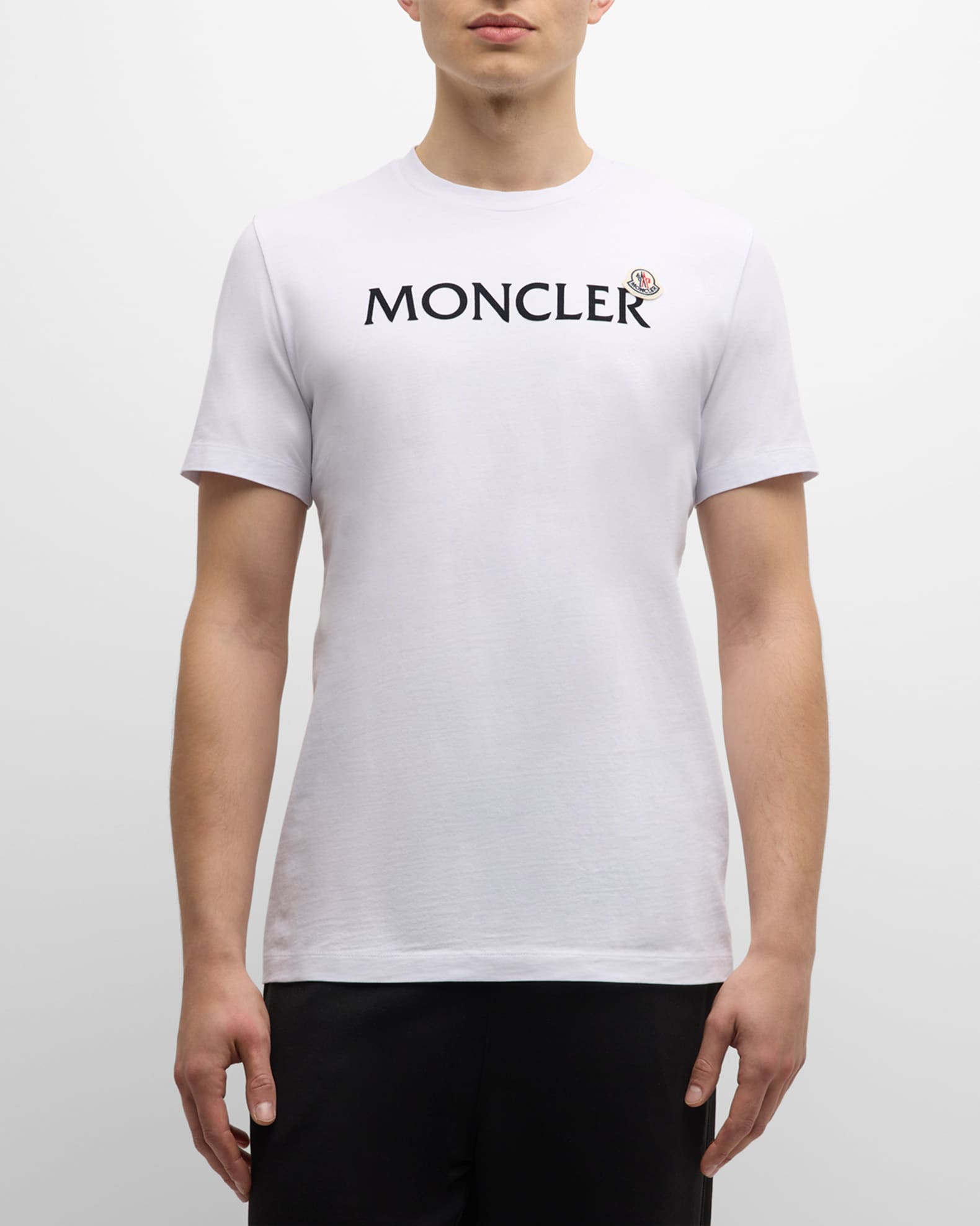 Moncler Men's Logo T-Shirt with Patch | Neiman Marcus