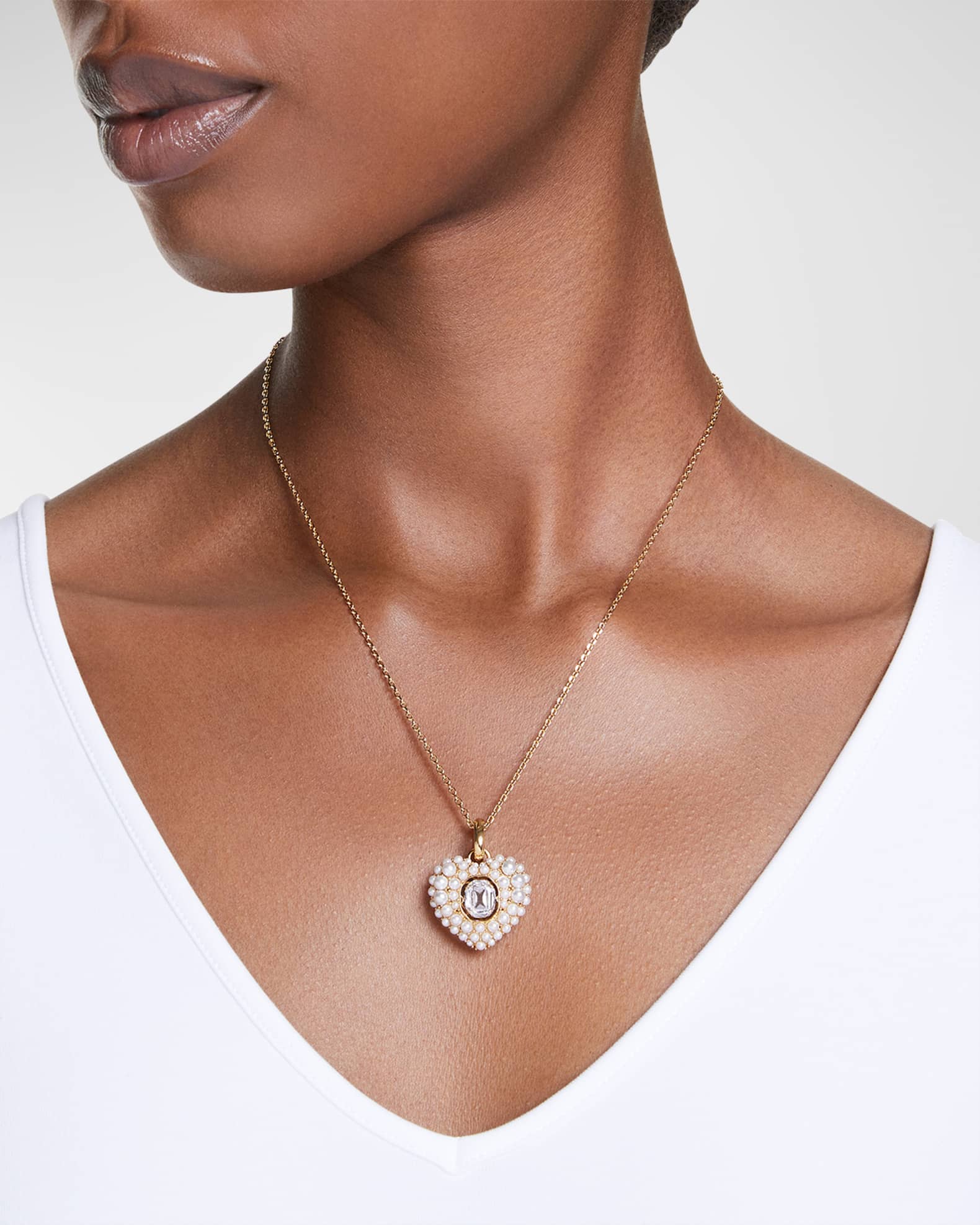 SWAROVSKI Hyperbola Heart Pendant Necklace Gold Neiman Marcus