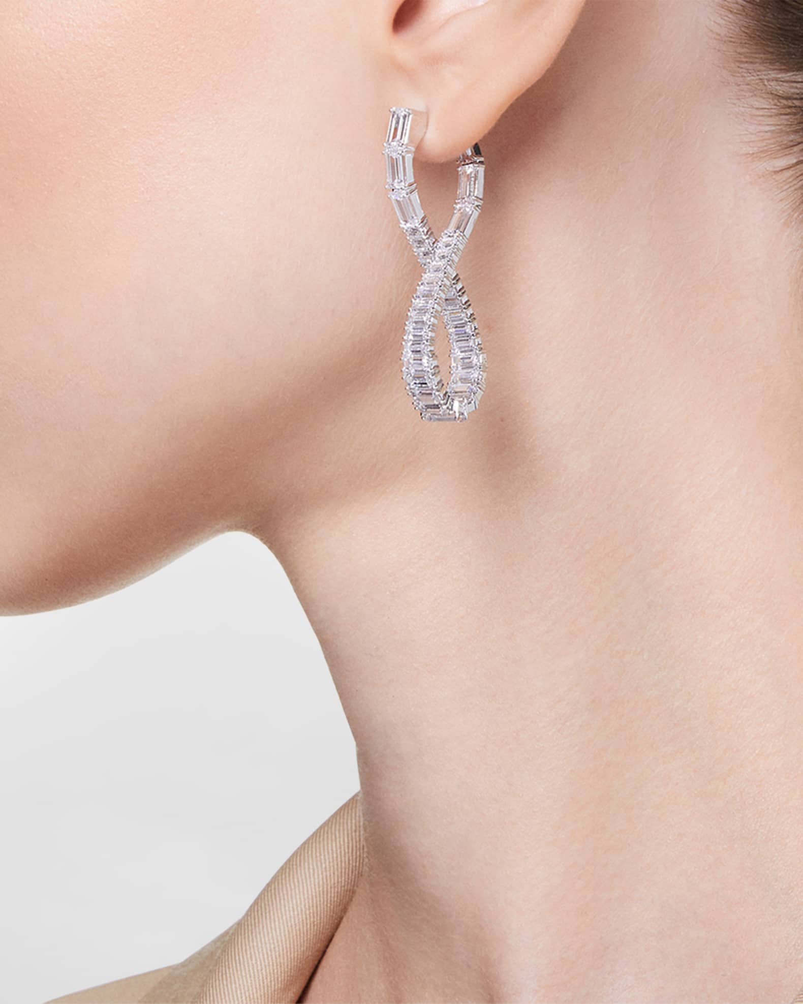 SWAROVSKI Hyperbola Twist Earrings Neiman Marcus