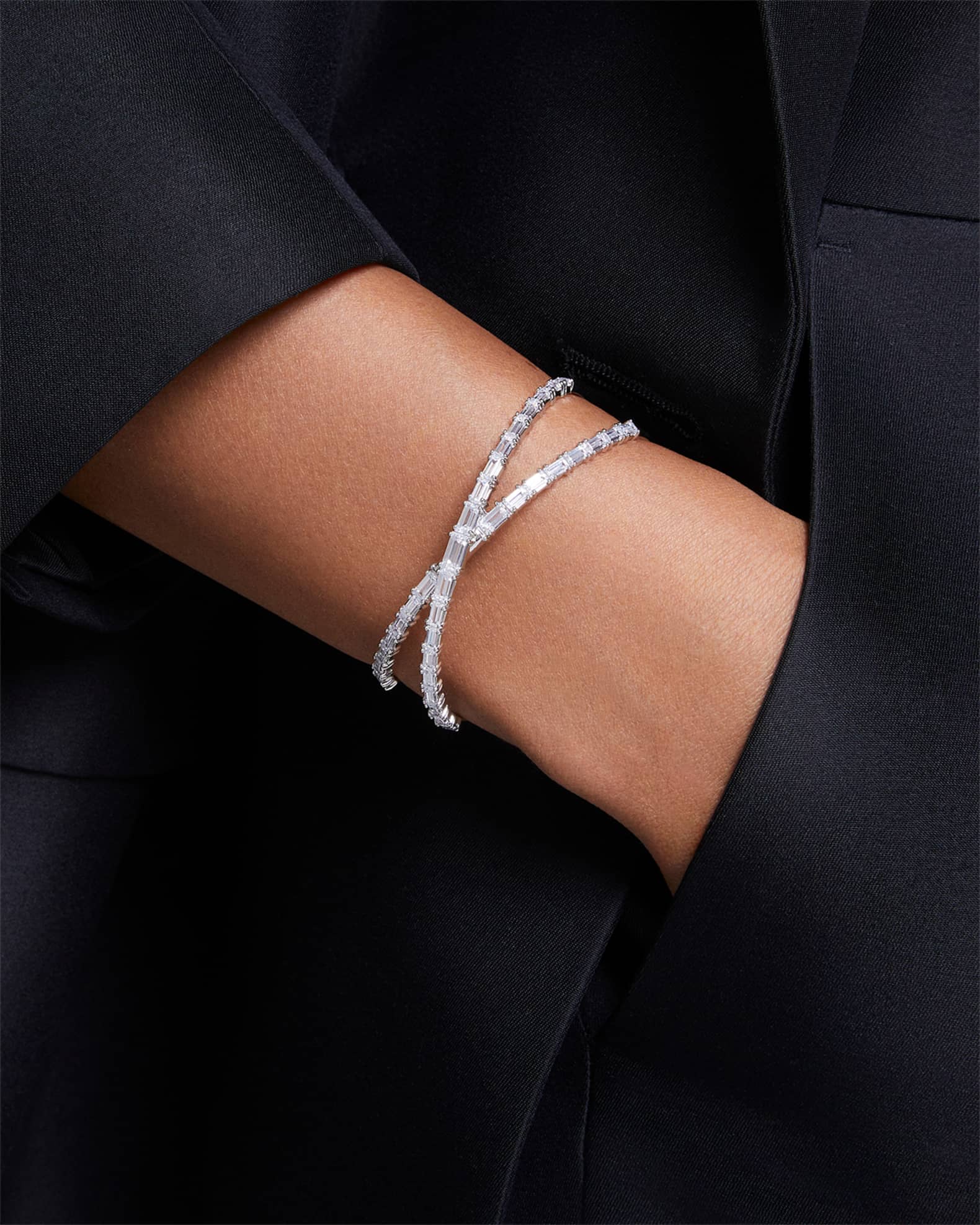 Swarovski open bangle top