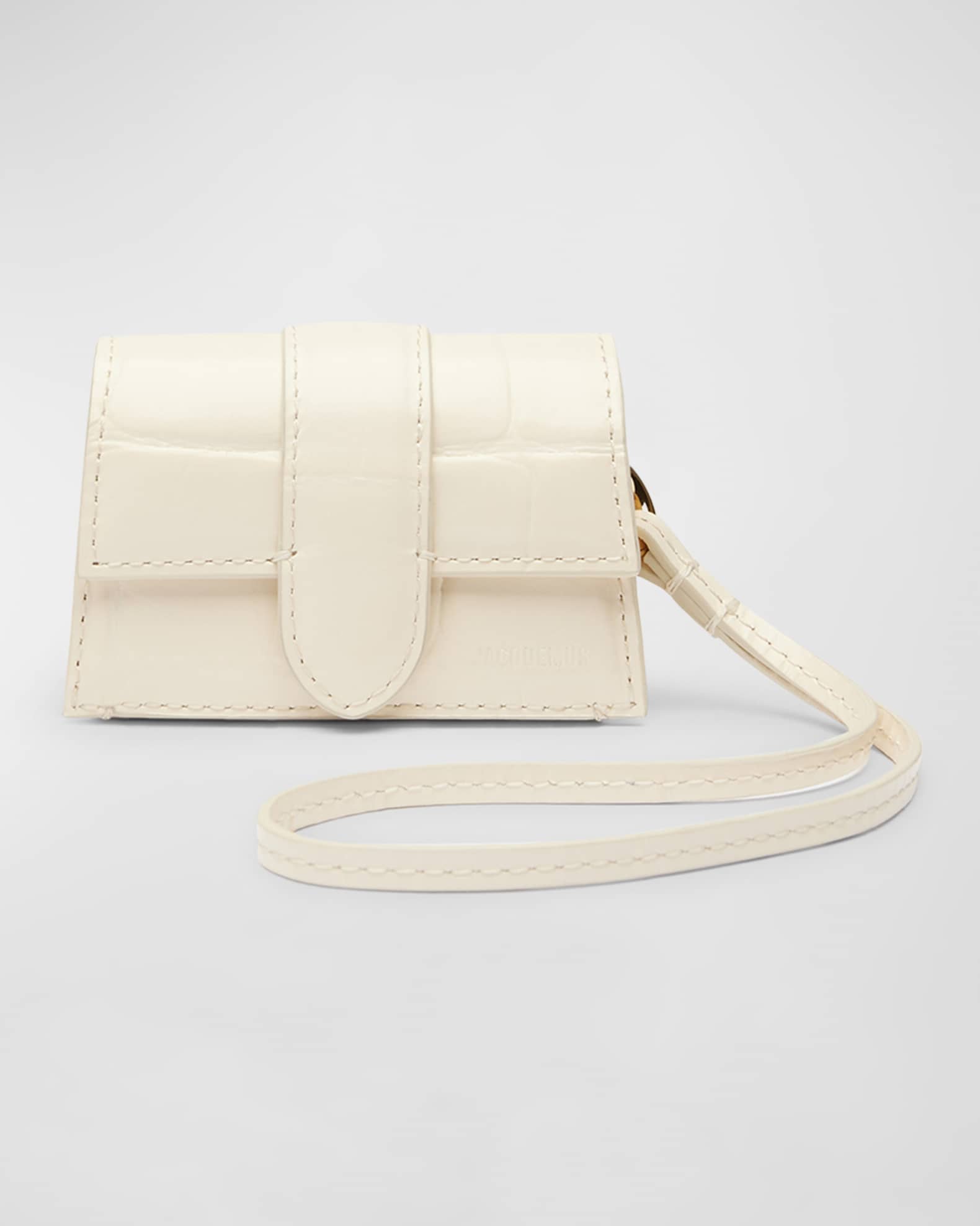 Jacquemus Le Porte Bambino Croc Embossed Wristlet Neiman Marcus