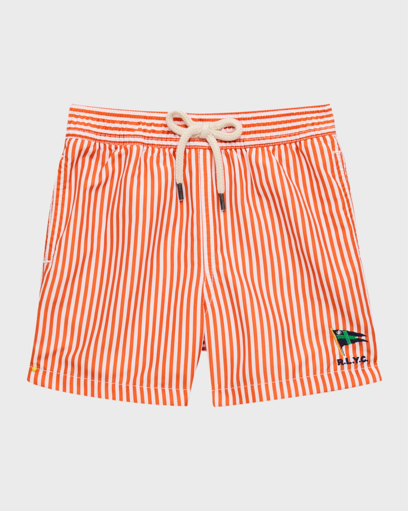 Ralph Lauren Childrenswear Boy's Traveler Striped Swim Trunks, Size 3M-24M