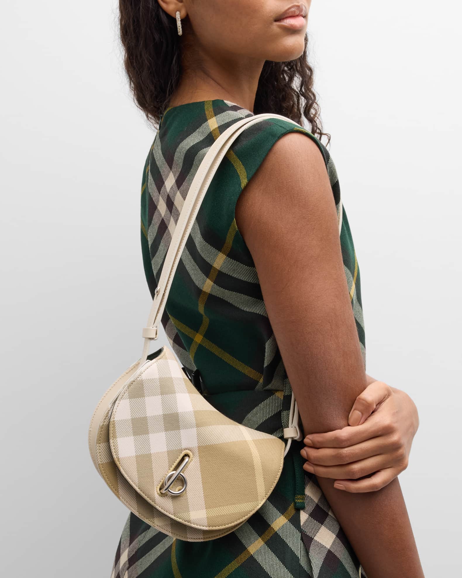 Burberry Rocking Horse Check Saddle Crossbody Bag Neiman Marcus
