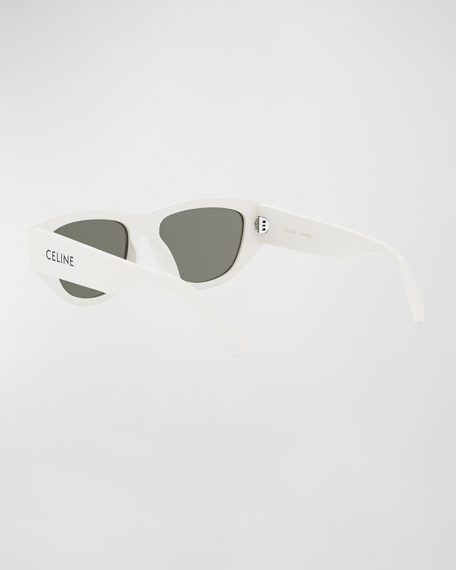 Celine Monochroms Acetate Cat-Eye Sunglasses | Neiman Marcus