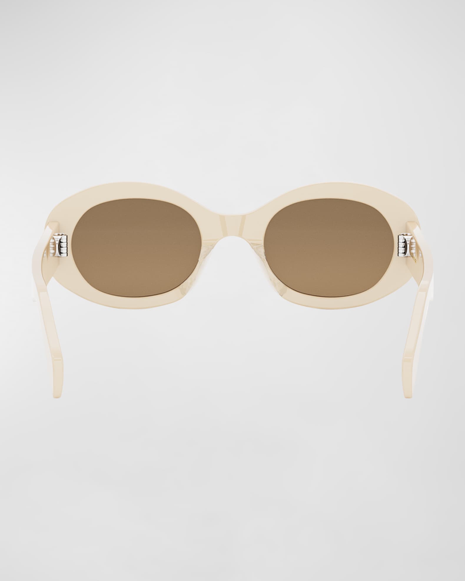 Celine Triomphe Acetate Oval Sunglasses | Neiman Marcus