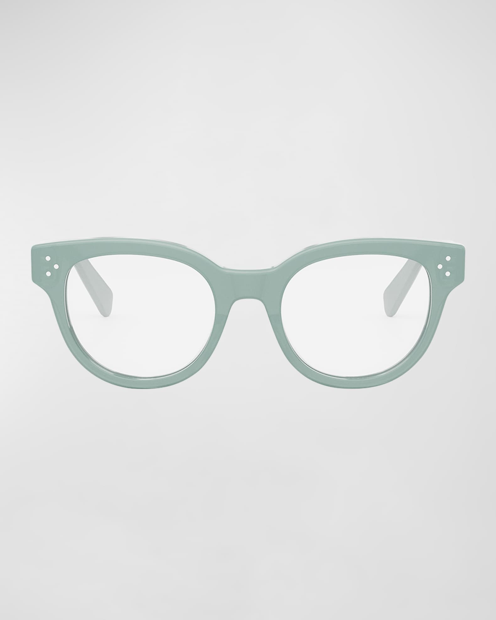 Celine Bold 3 Dots Acetate Round Glasses | Neiman Marcus
