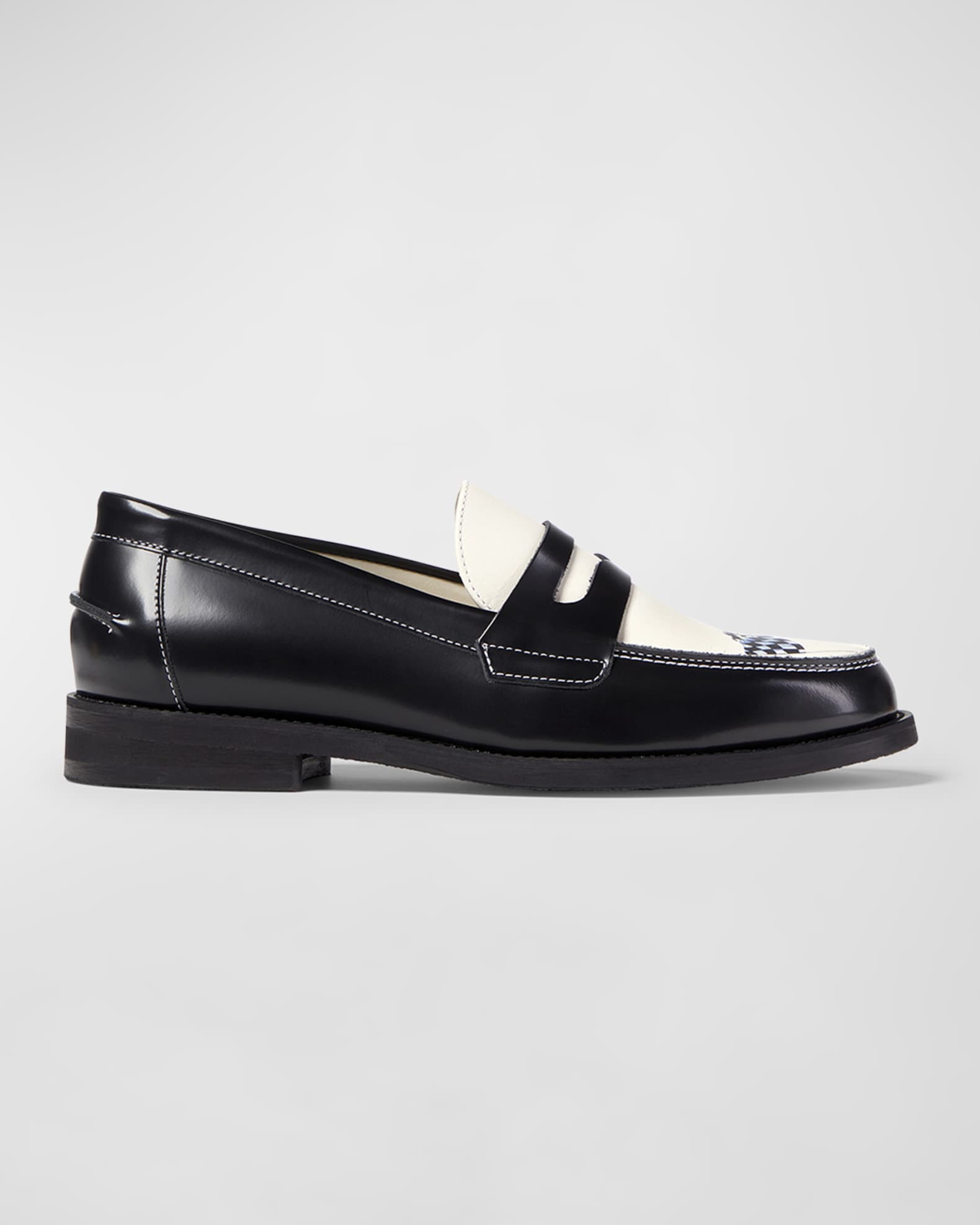 Duke Dexter Men s Wilde Racing Flag Leather Penny Loafers