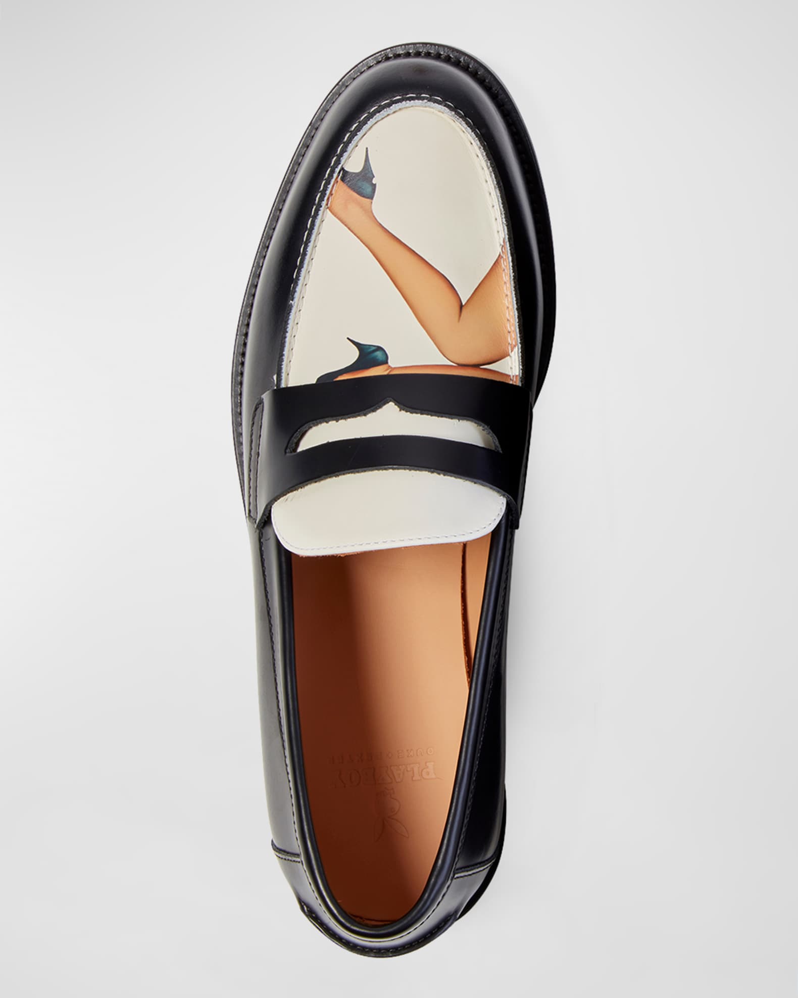 DUKE + DEXTER x Playboy Men's Wilde Sketch Penny Loafers | Neiman