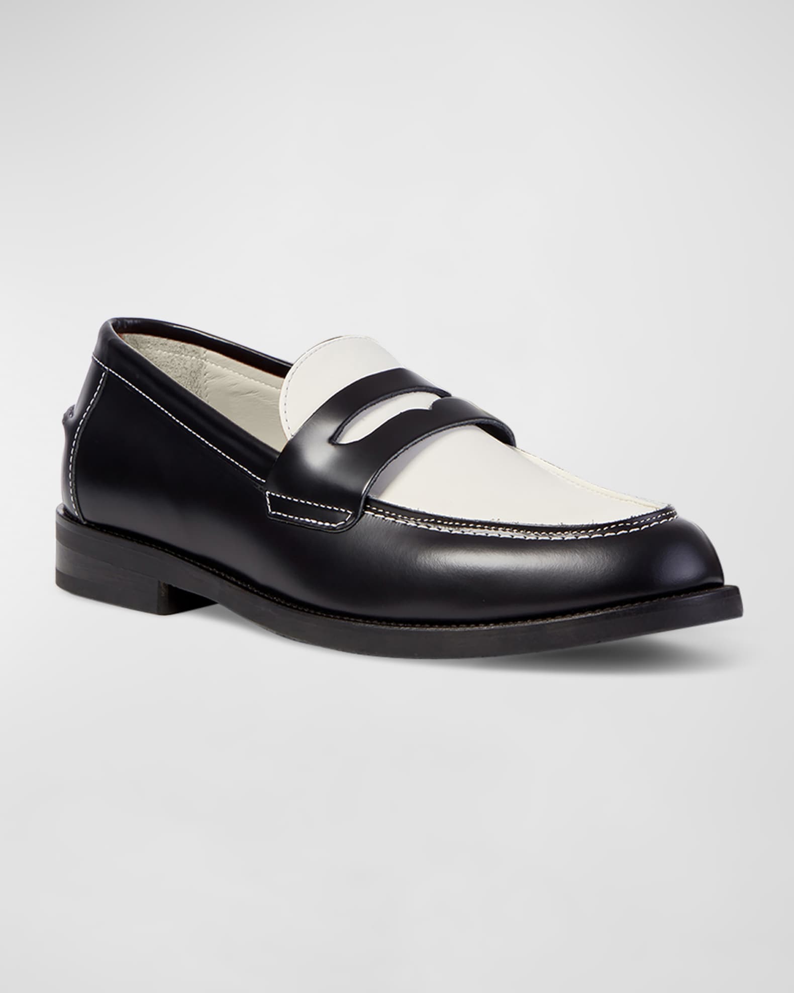 Men s Wilde Bicolor Leather Penny Loafers