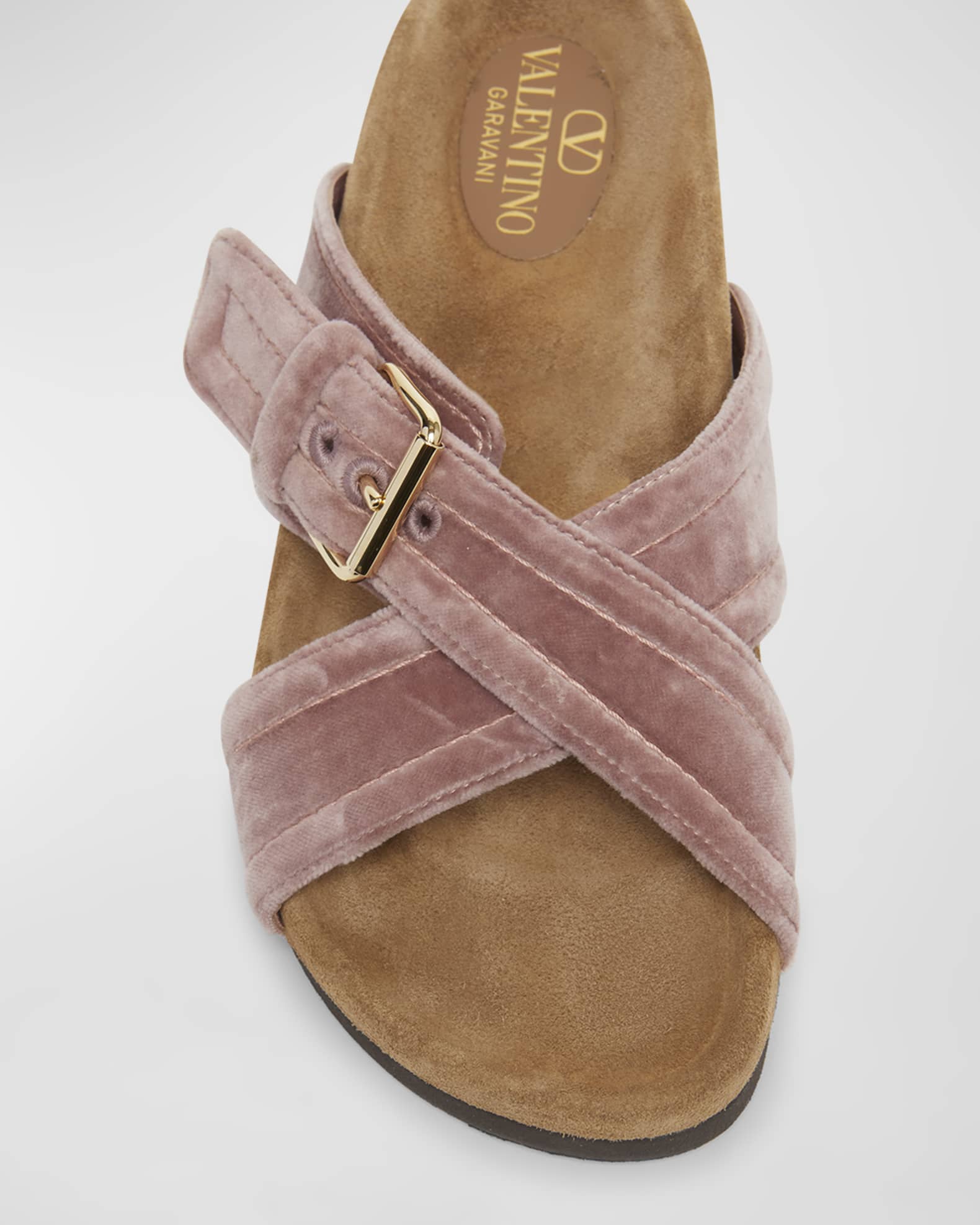 Valentino suede sandals cheap