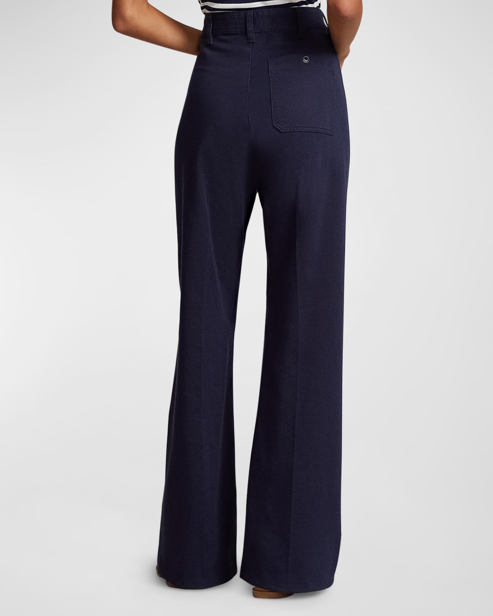 パンツ RALPH LAUREN Women Straight Pants 200631310 022 Blue Polo Ralph Lauren Stretch Chino Sailor Pants | Neiman Marcus