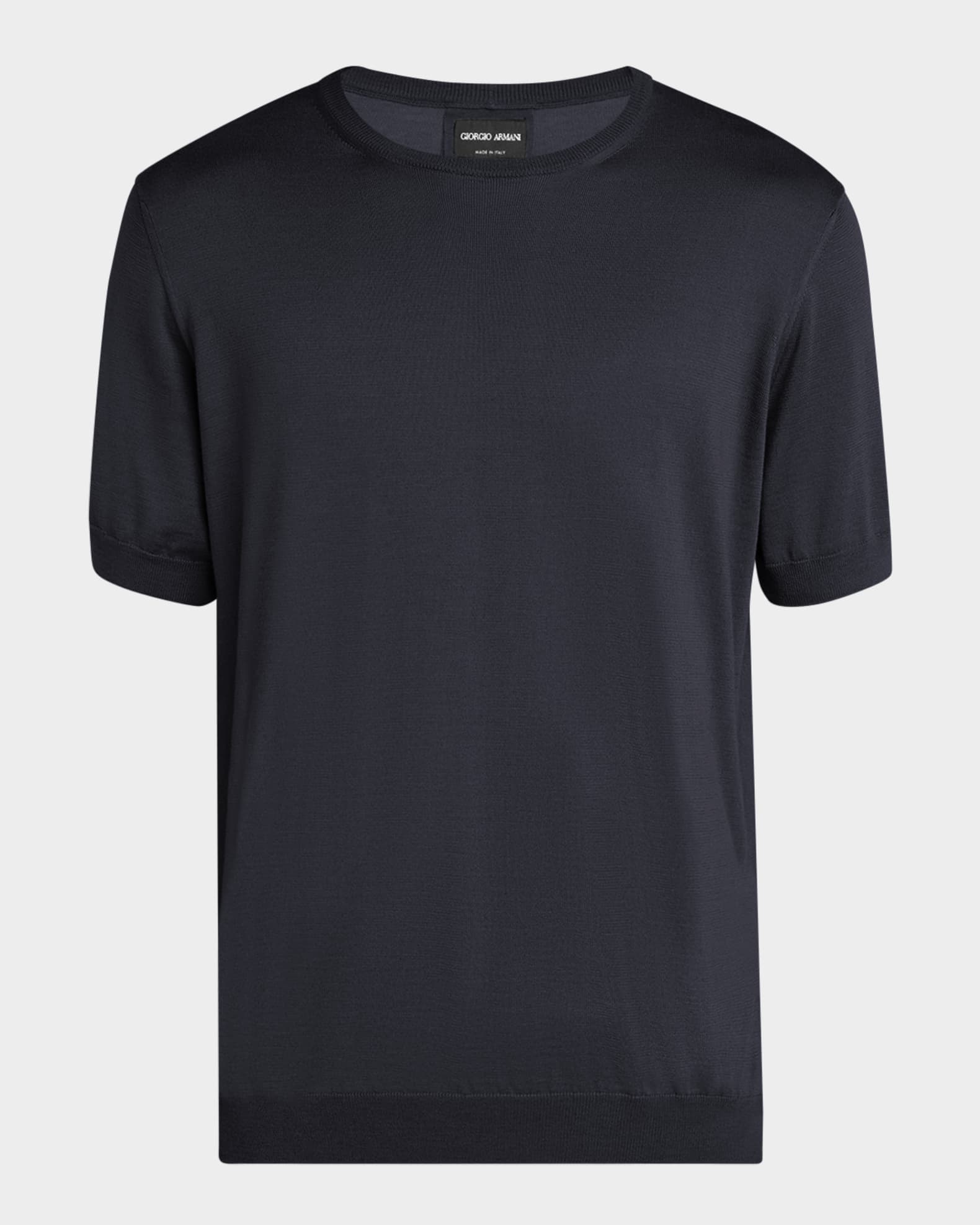 Tシャツ・カットソー GIORGIO ARMANI Giorgio Armani Silk Shirt Giorgio Armani Men's Silk-Cotton Crew T-Shirt | Neiman Marcus