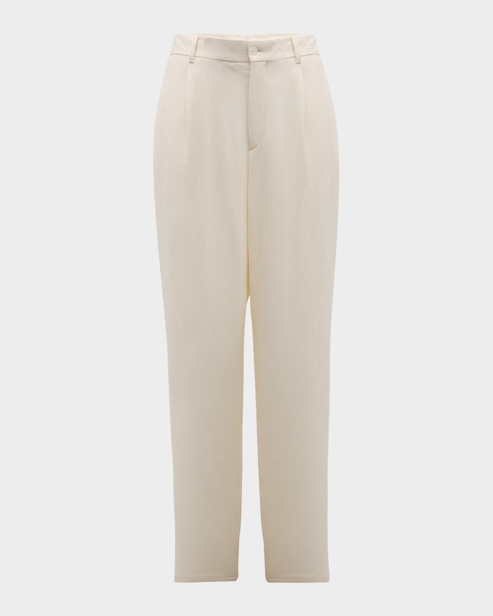 giorgio armani silk slacks beige (46) パンツ