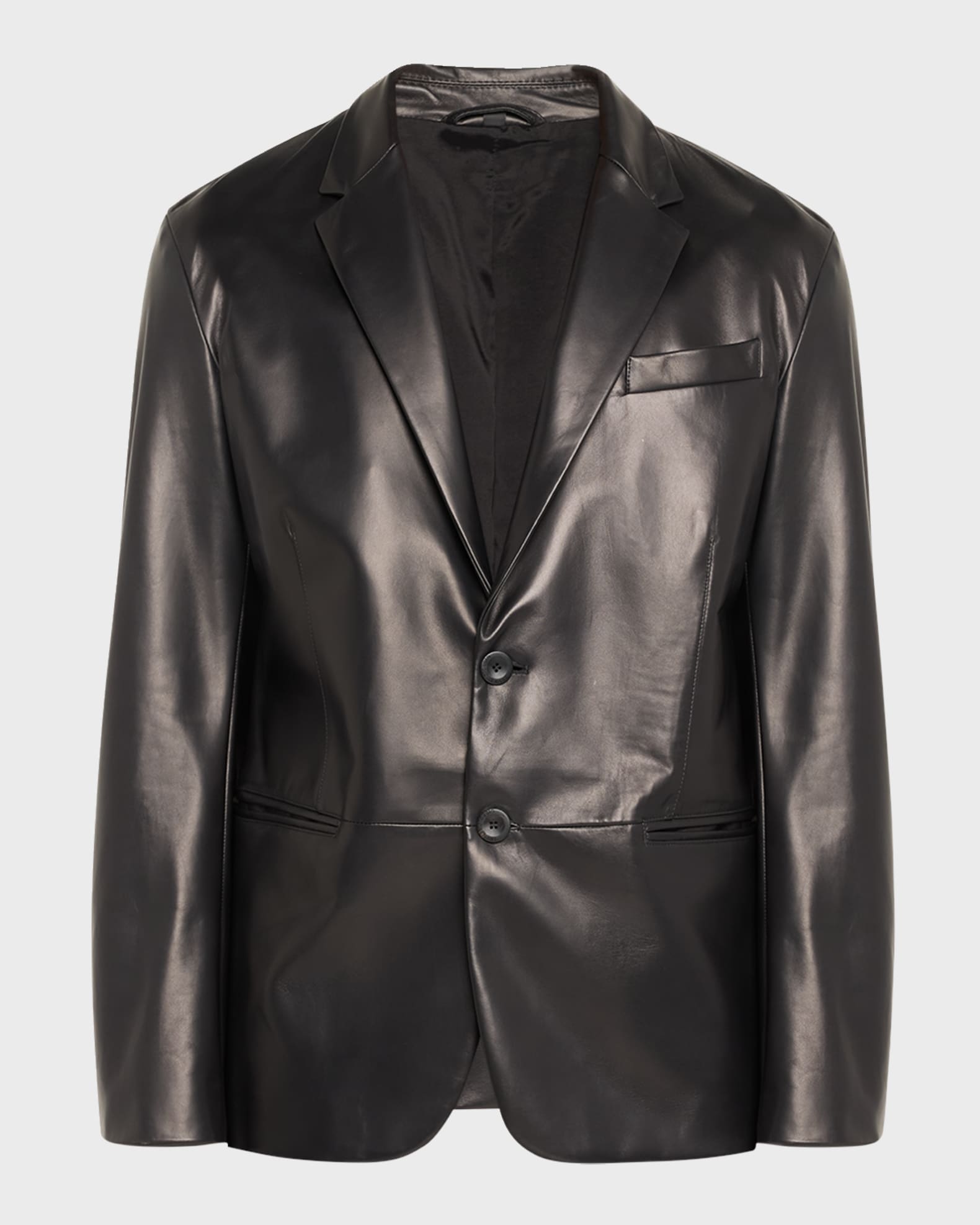 Men's lambskin leather blazer clearance