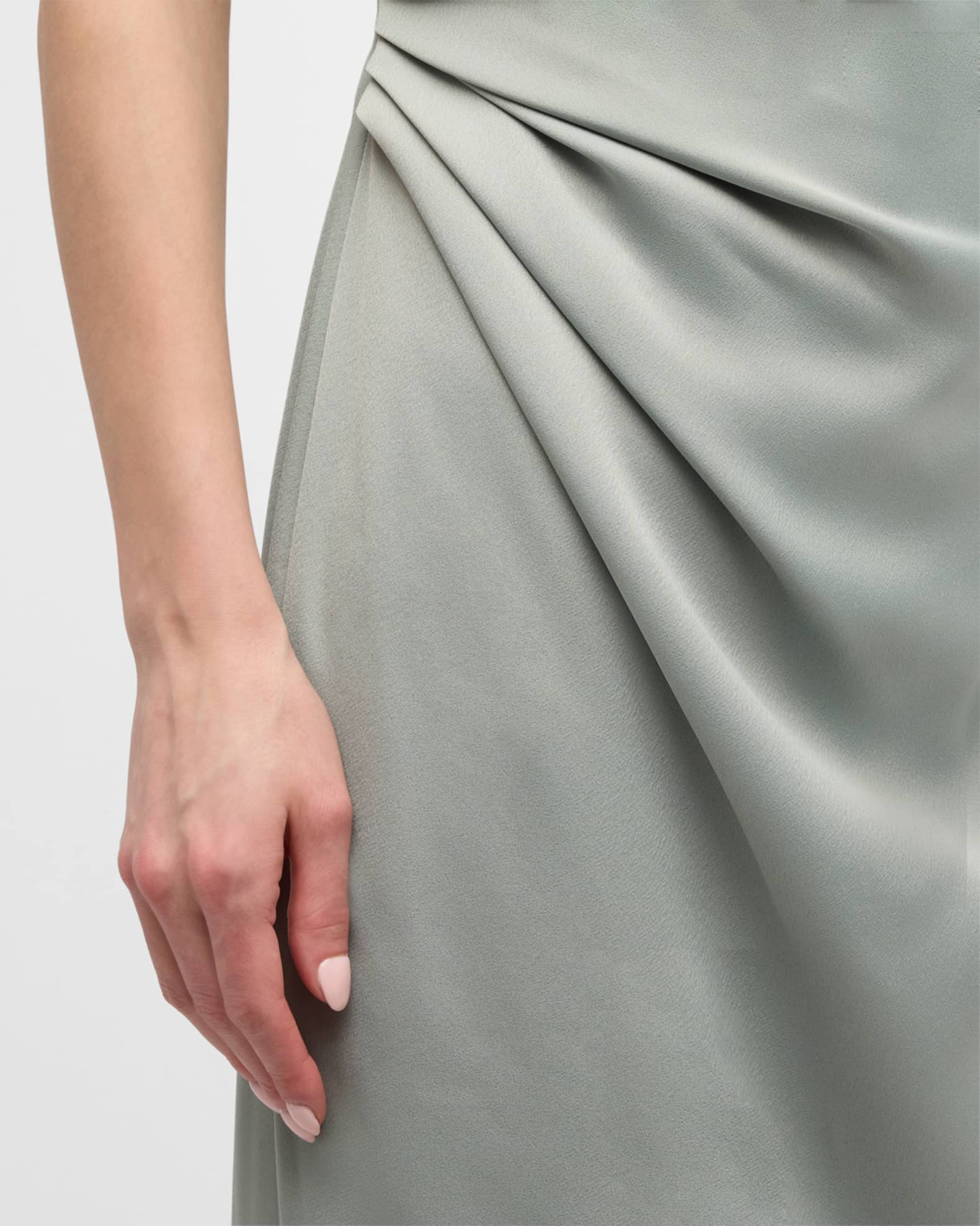 Derek Lam 10 Crosby Harriet Strapless Gathered Midi Dress | Neiman Marcus