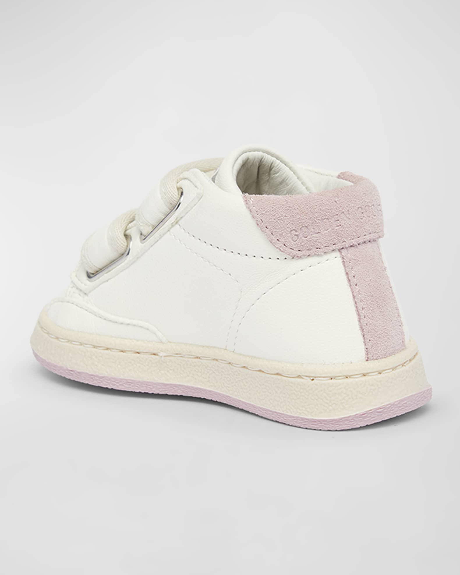 Golden Goose Girl s June Nappa Leather Glitter Star Sneakers Baby Toddler White Antique Pink 10 Tod Toddler Girls Shoes Sneakers