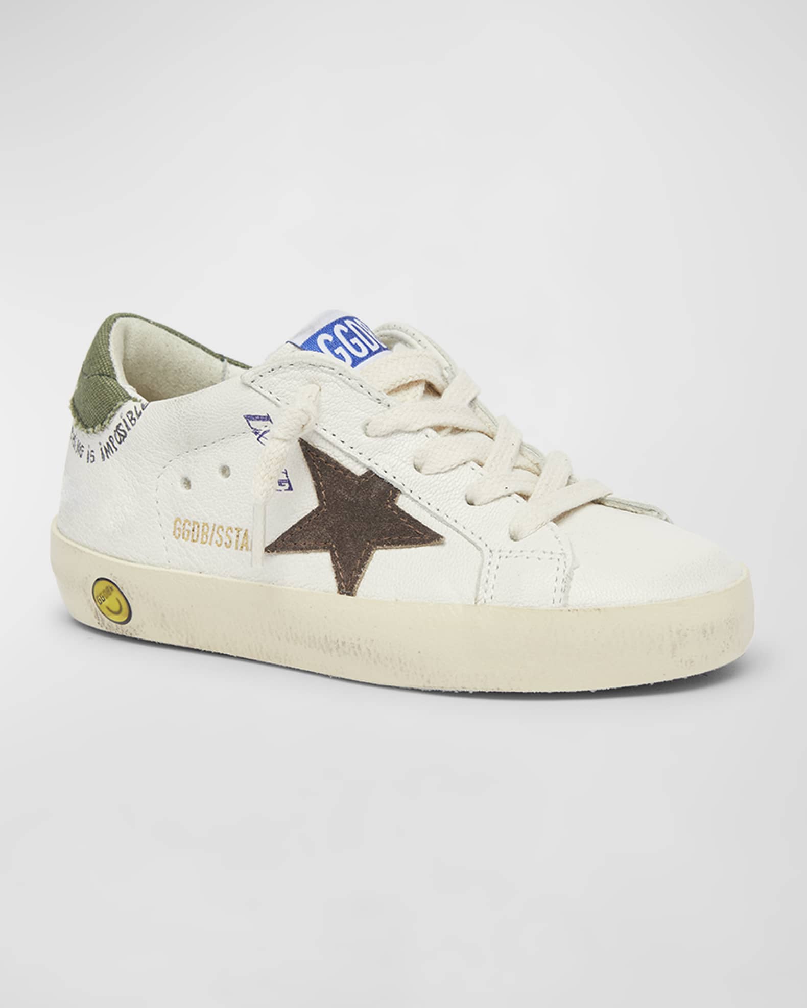 Kid's Super Star Nappa Leather Sneakers 1